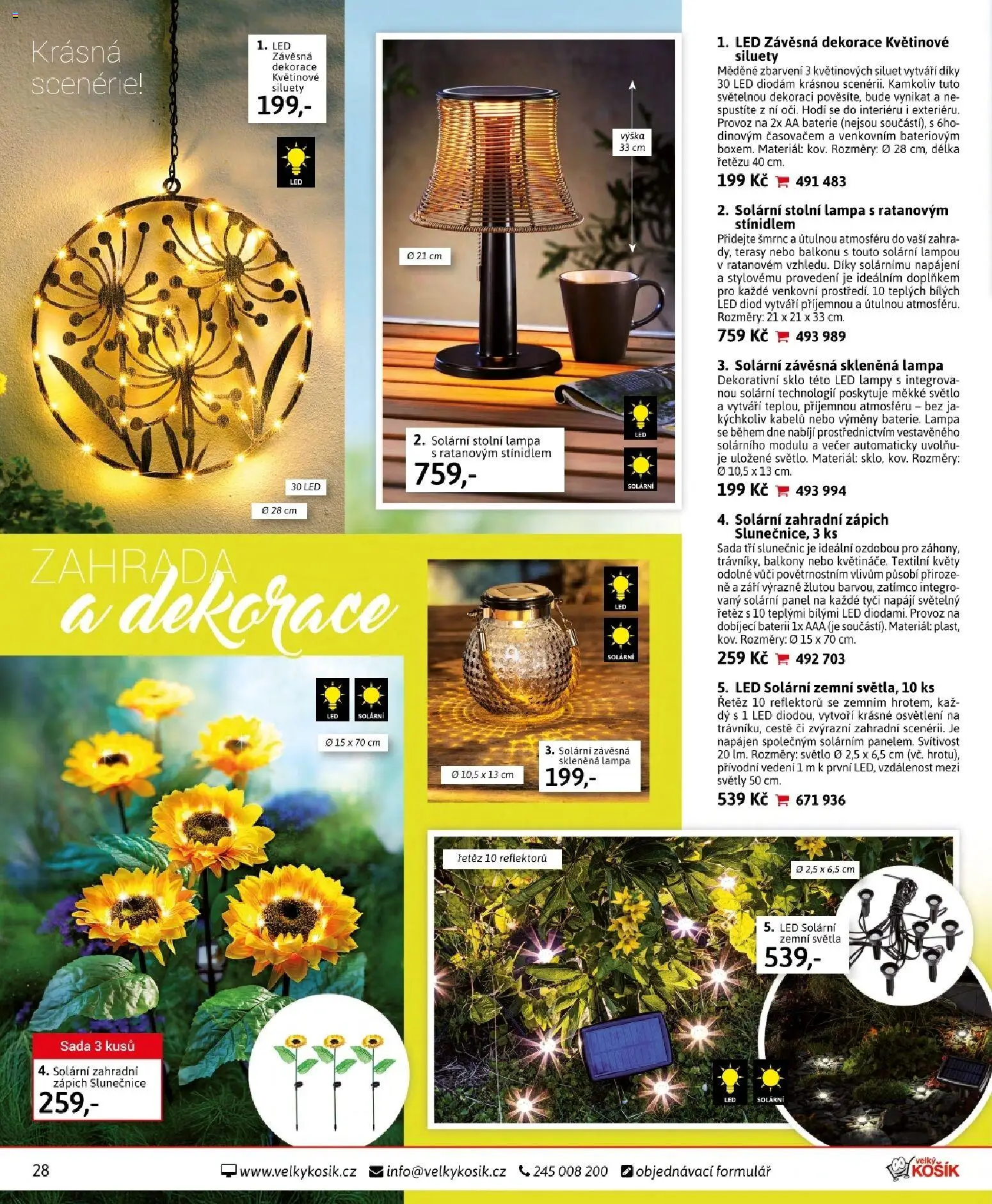Velký Košík katalog březen 2026 od 01.03.2026 | Strana: 28 | Produkty: LED lampy, Košík, LED, Dekorace