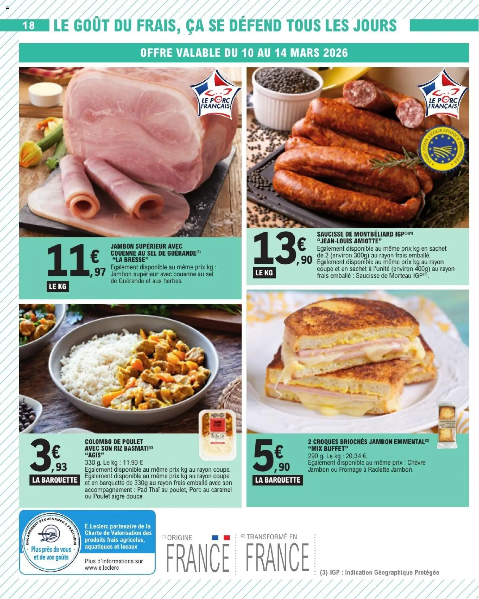 {H1} | Page: 18 | Produits: Sel, Fromage, Jambon, Porc