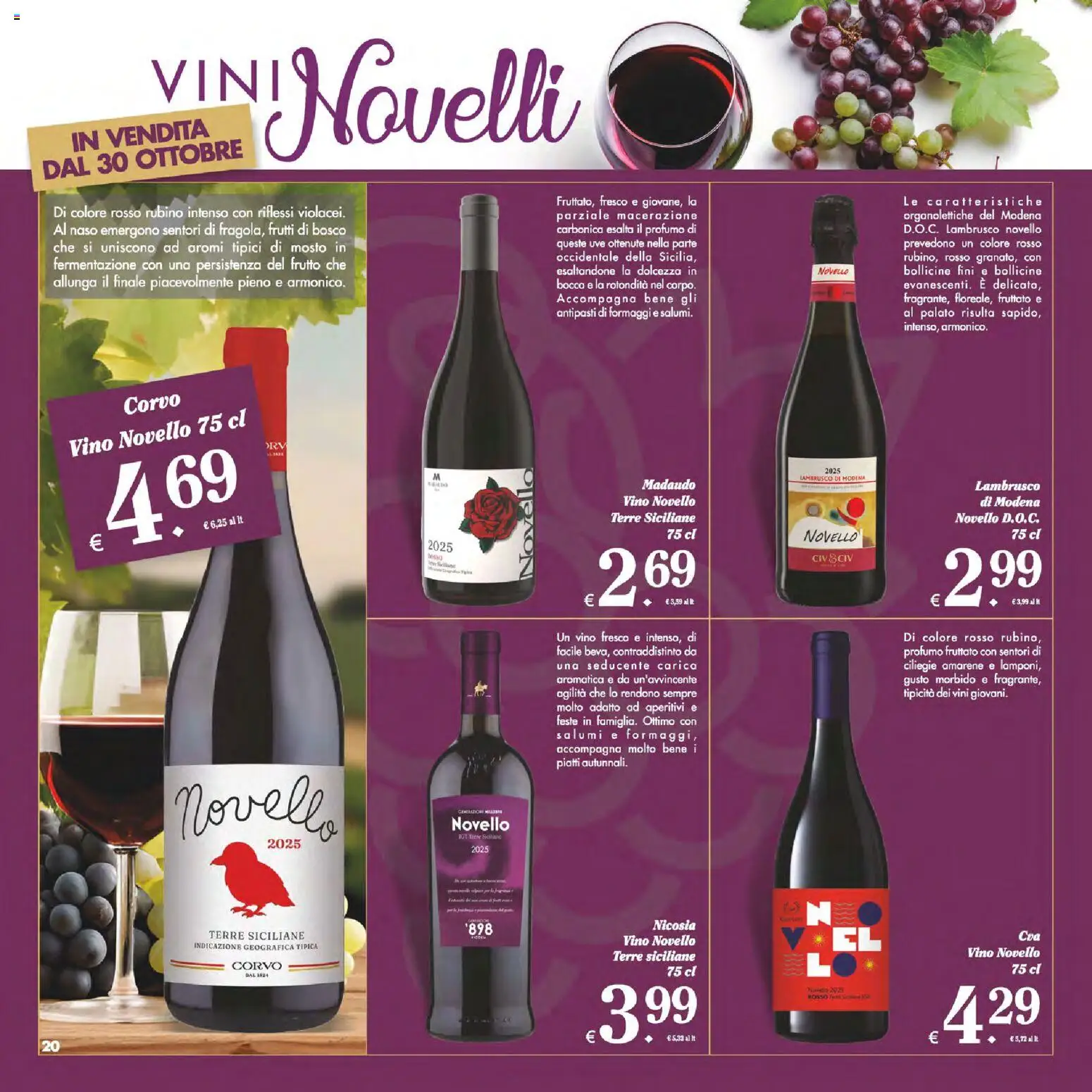 Volantino Decò del 24.10.2025 | Pagina: 20 | Prodotti: Vino, Profumo
