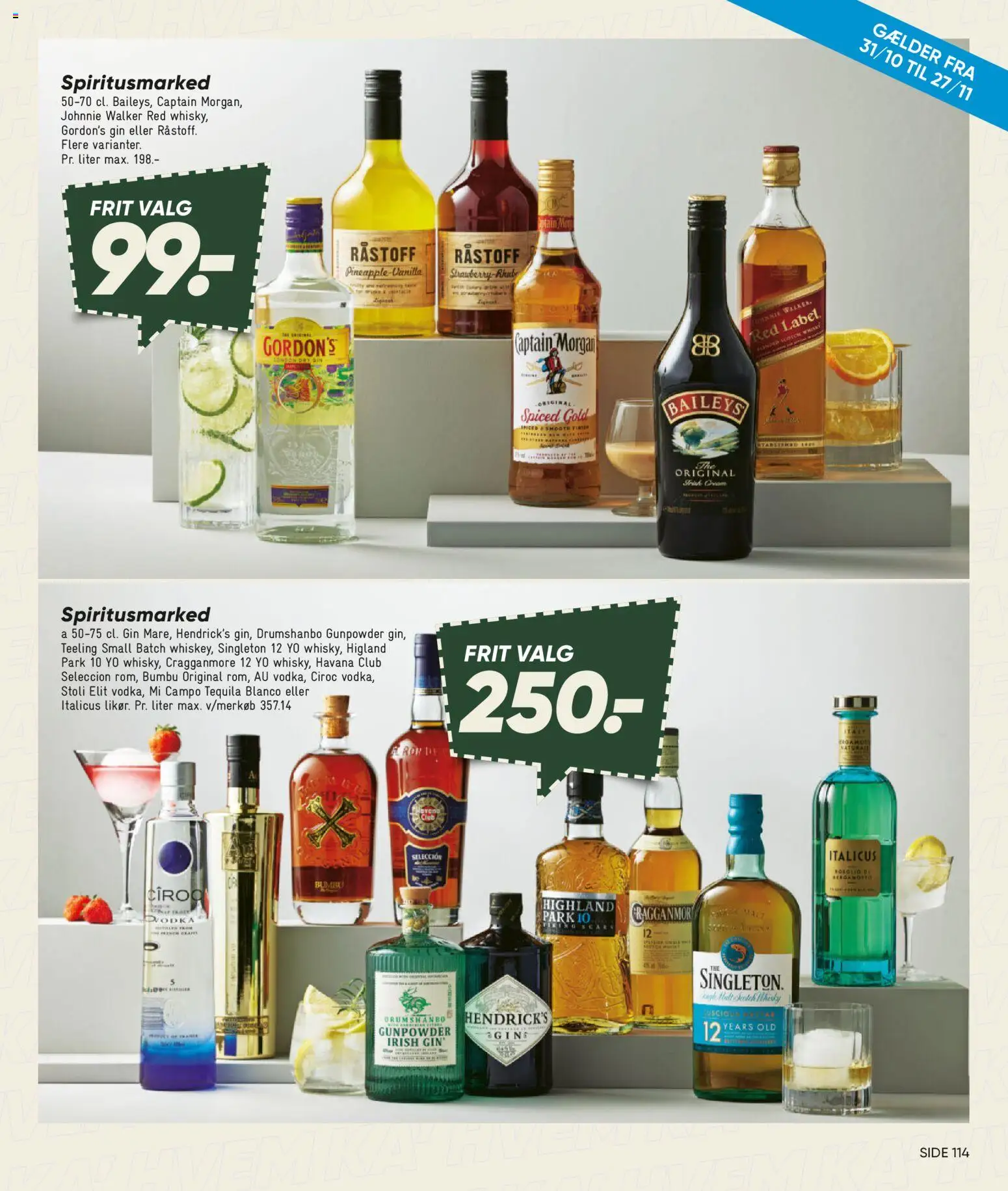 Bilka tilbudsavis – gyldig fra 01.11.2025 | Side: 114 | Produkter: Amendoins, Nuggets de frango, Gin