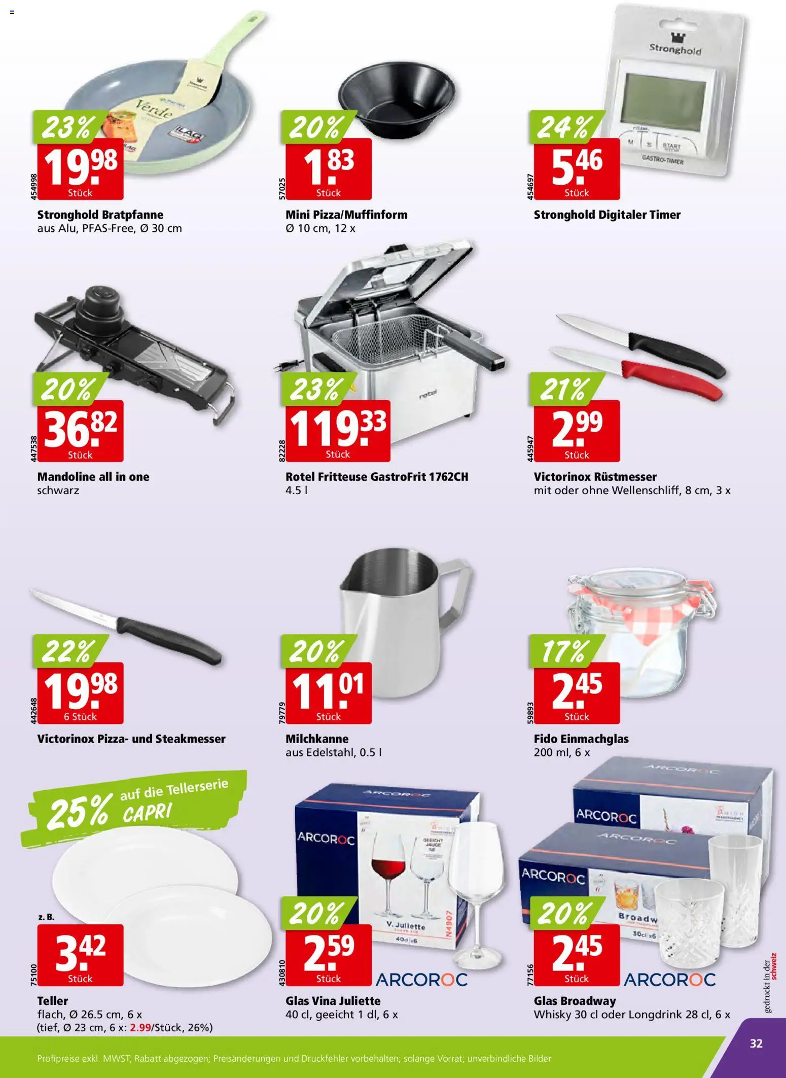 Aligro Aktionen Schlieren, Gossau SG, Frauenfeld, Rapperswil-Jona, Sargans, Bern, Brüttisellen, Pratteln, Emmen, Spreitenbach – gültig ab 05.01.2026 | Seite: 32