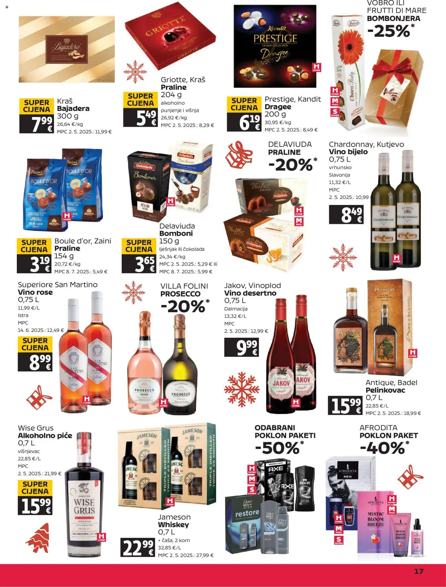 Tommy katalog | vrijedi od 11.12.2025 | Stranica: 17 | Proizvodi: Praline, Prosecco, Čokolada, Vino