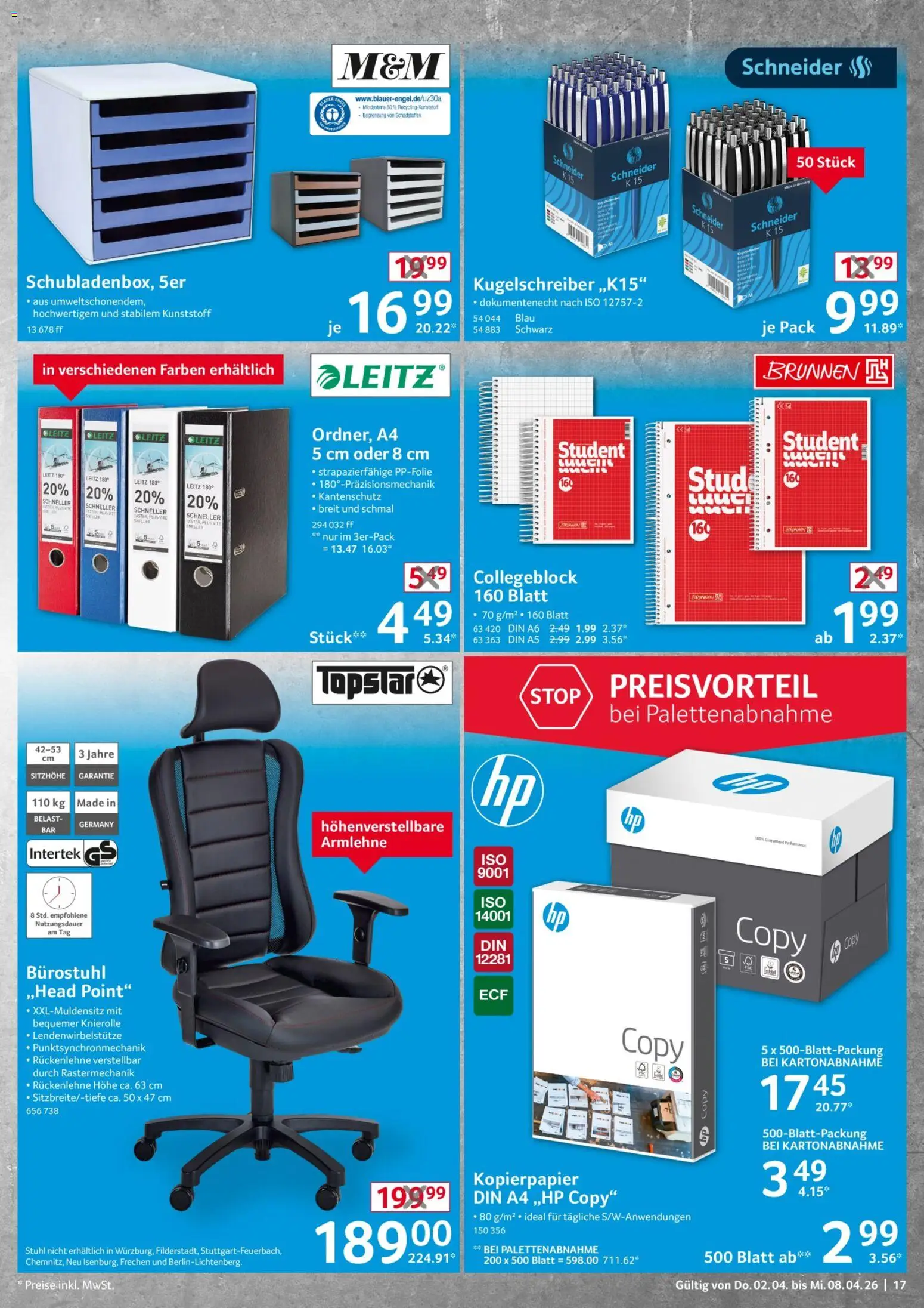 Selgros Non Food – gültig ab 02.04.2026 | Seite: 17 | Produkte: Stuhl