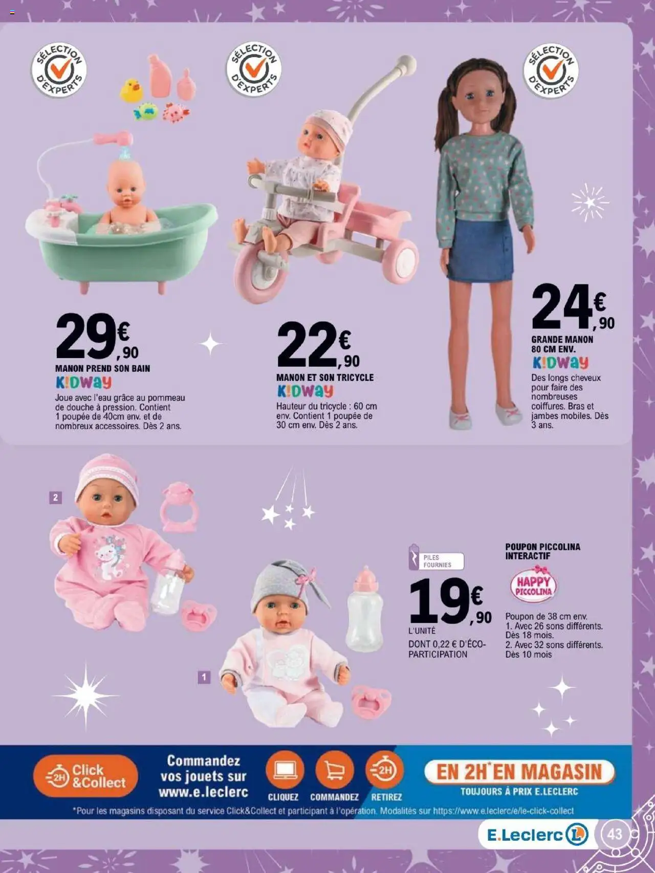 {H1} | Page: 43 | Produits: Poupée, Jouets, Douche, Piles