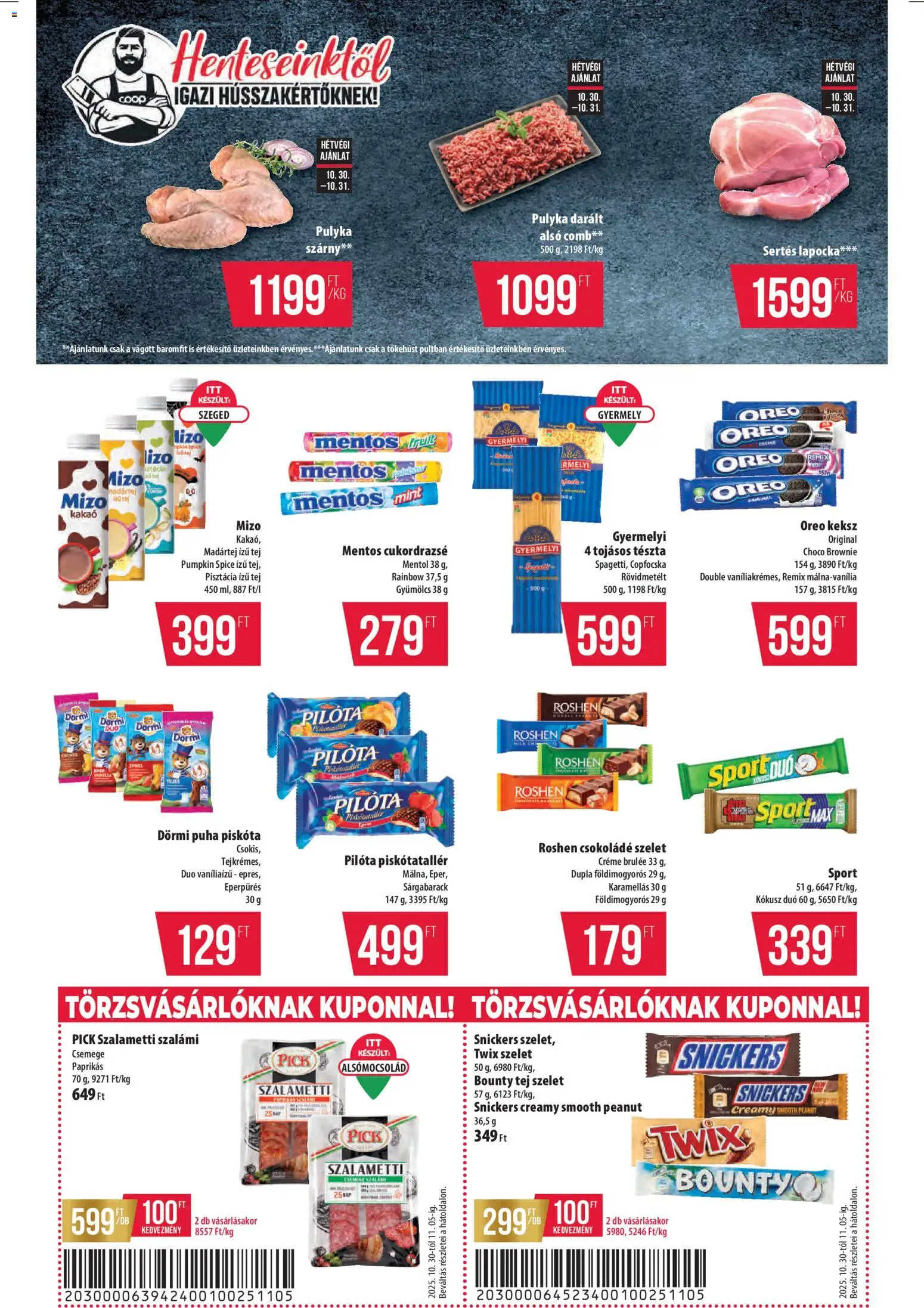 COOP akciós ujság - amely érvényes a következő dátumtól: 30.10.2025 | Oldal: 3 | Termékek: Piskóta, Gyümölcs, Eper, Keksz