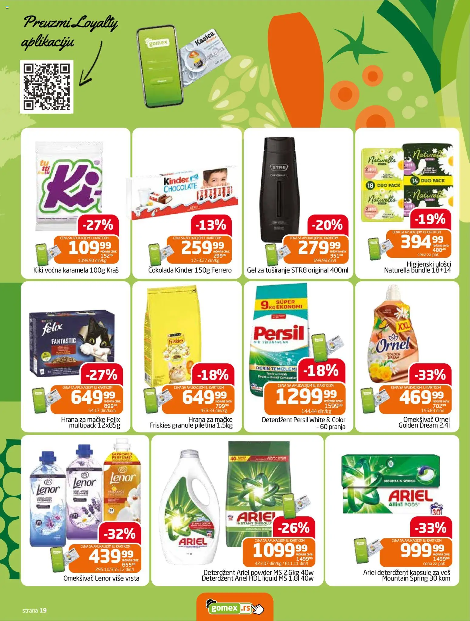 Gomex katalog - važi od 18.02.2026 | Strana: 17 | Proizvode: Deterdžent, Kapsule, Gel za tuširanje, Persil