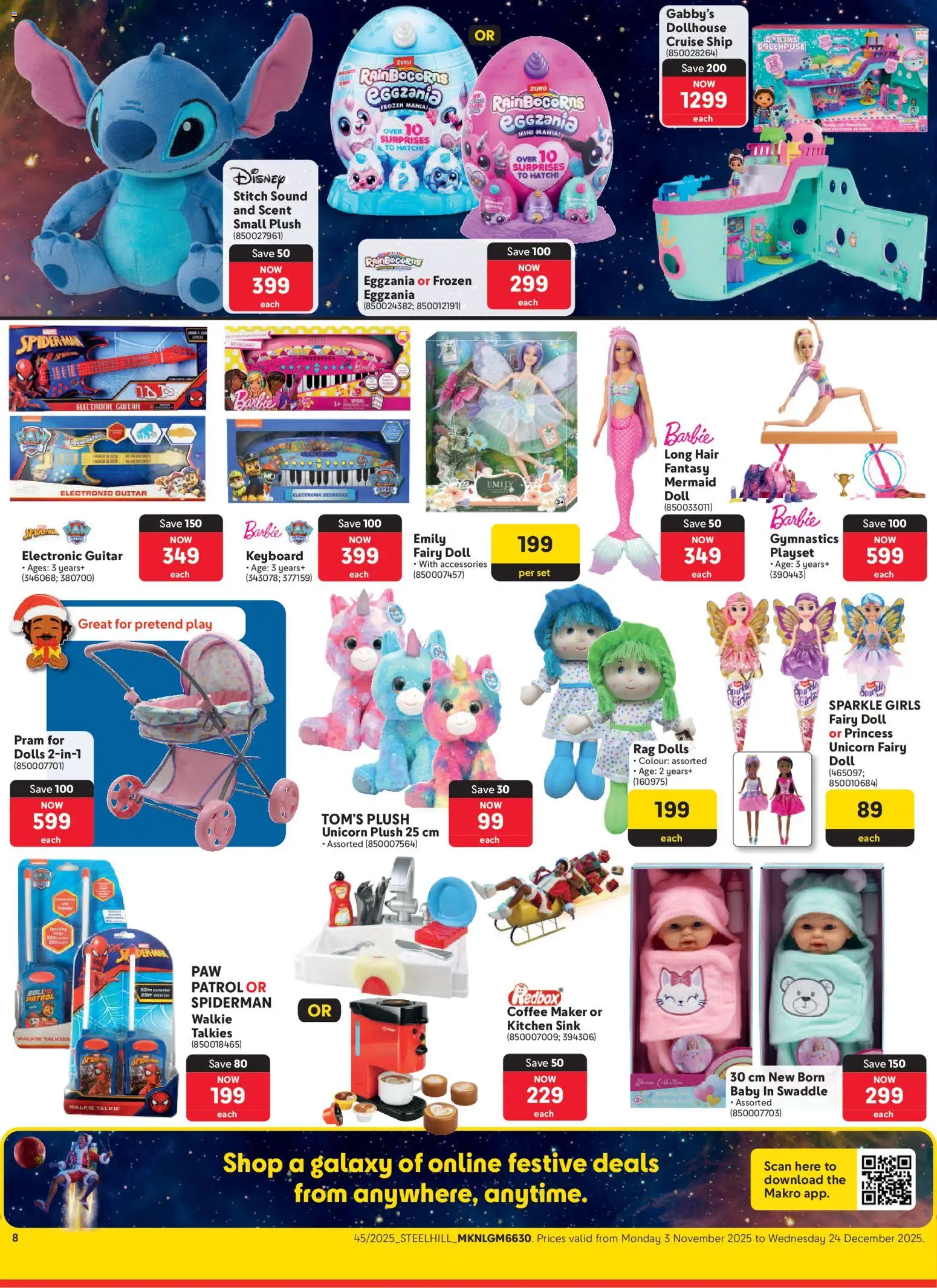 New Makro catalogue – valid from 03.11.2025 | Page: 8 | Products: Keyboard, Playset, Coffee maker, Sink