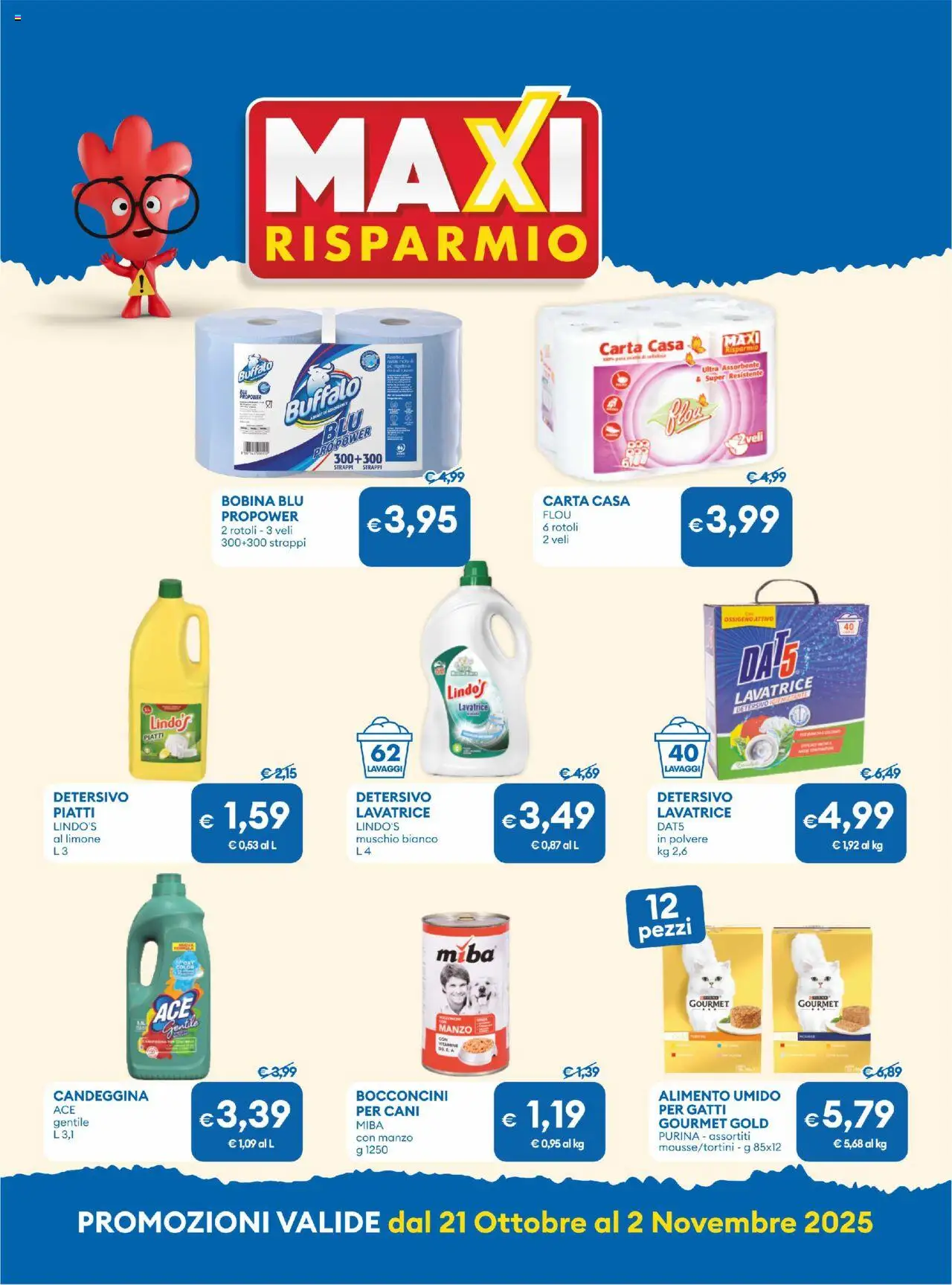 Volantino MD Discount del 21.10.2025 | Pagina: 7 | Prodotti: Manzo, Candeggina, Limone, Lavatrice