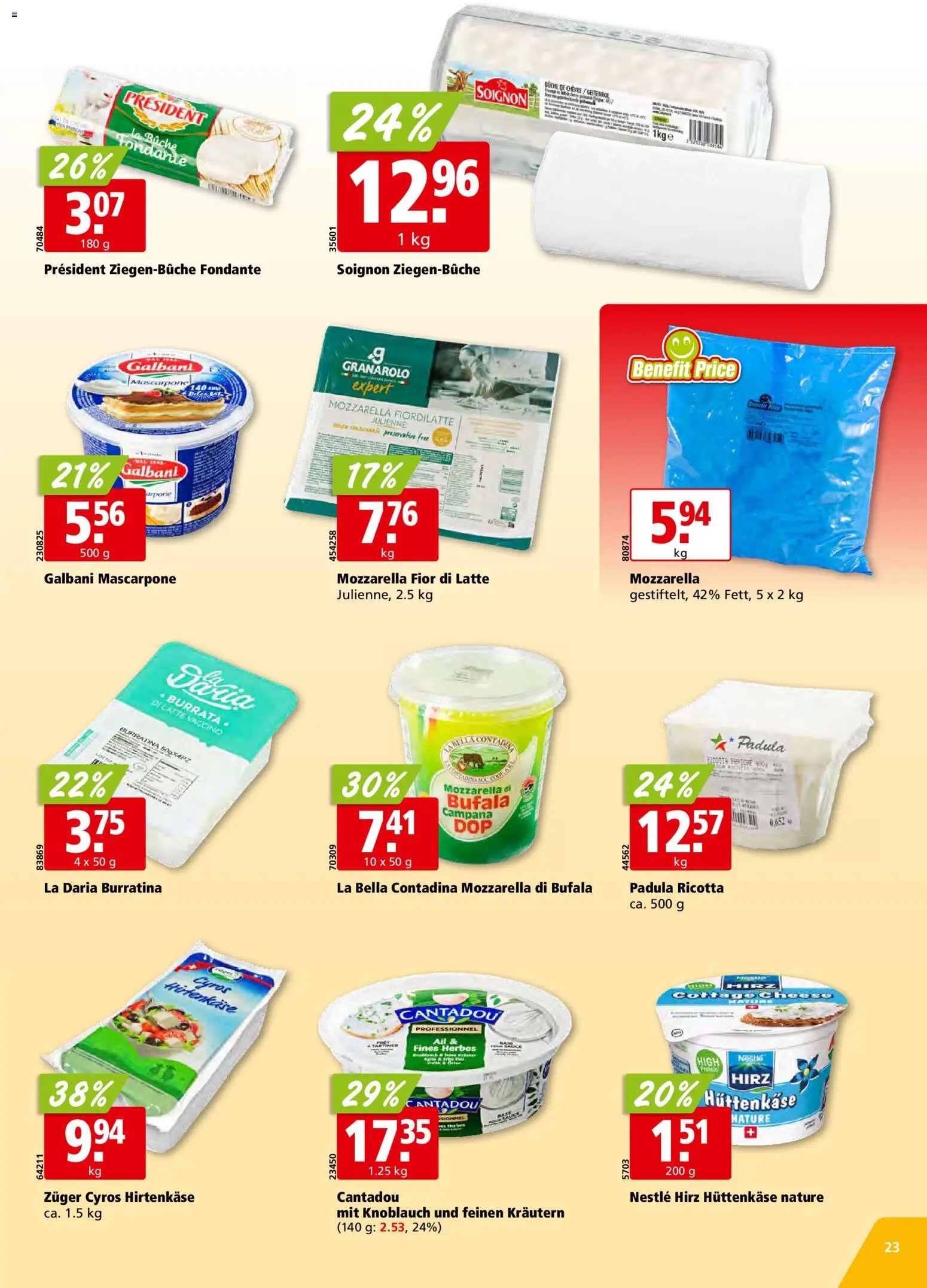 Aligro Aktionen – gültig ab 15.12.2025 | Seite: 23 | Produkte: Mascarpone, Fennikel, Knoblauch, Hüttenkäse