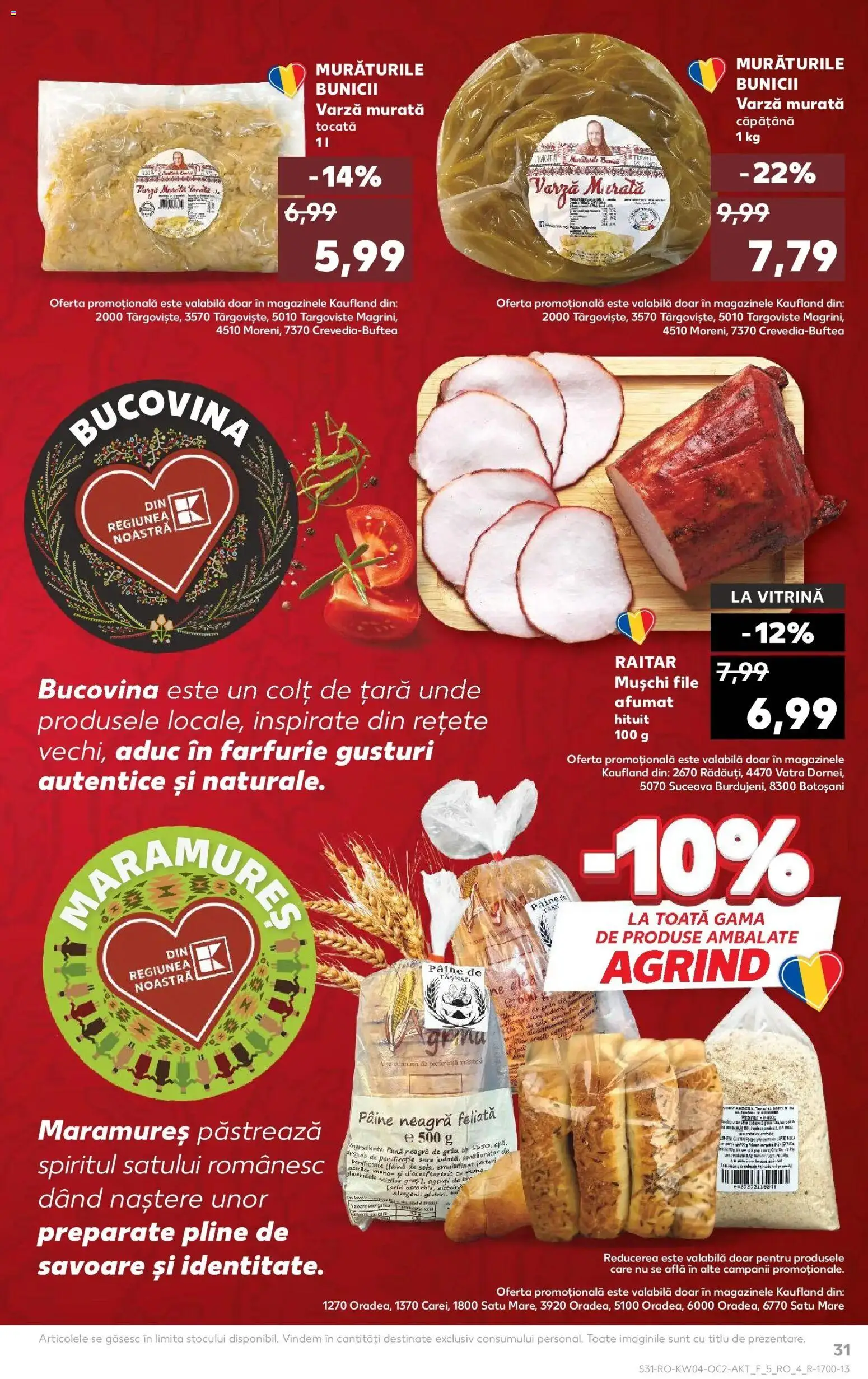 Noul catalog Kaufland – valabil de la 21.01.2026 | Pagină: 31 | Produse: Varză, Vitrină, Farfurie, Pâine