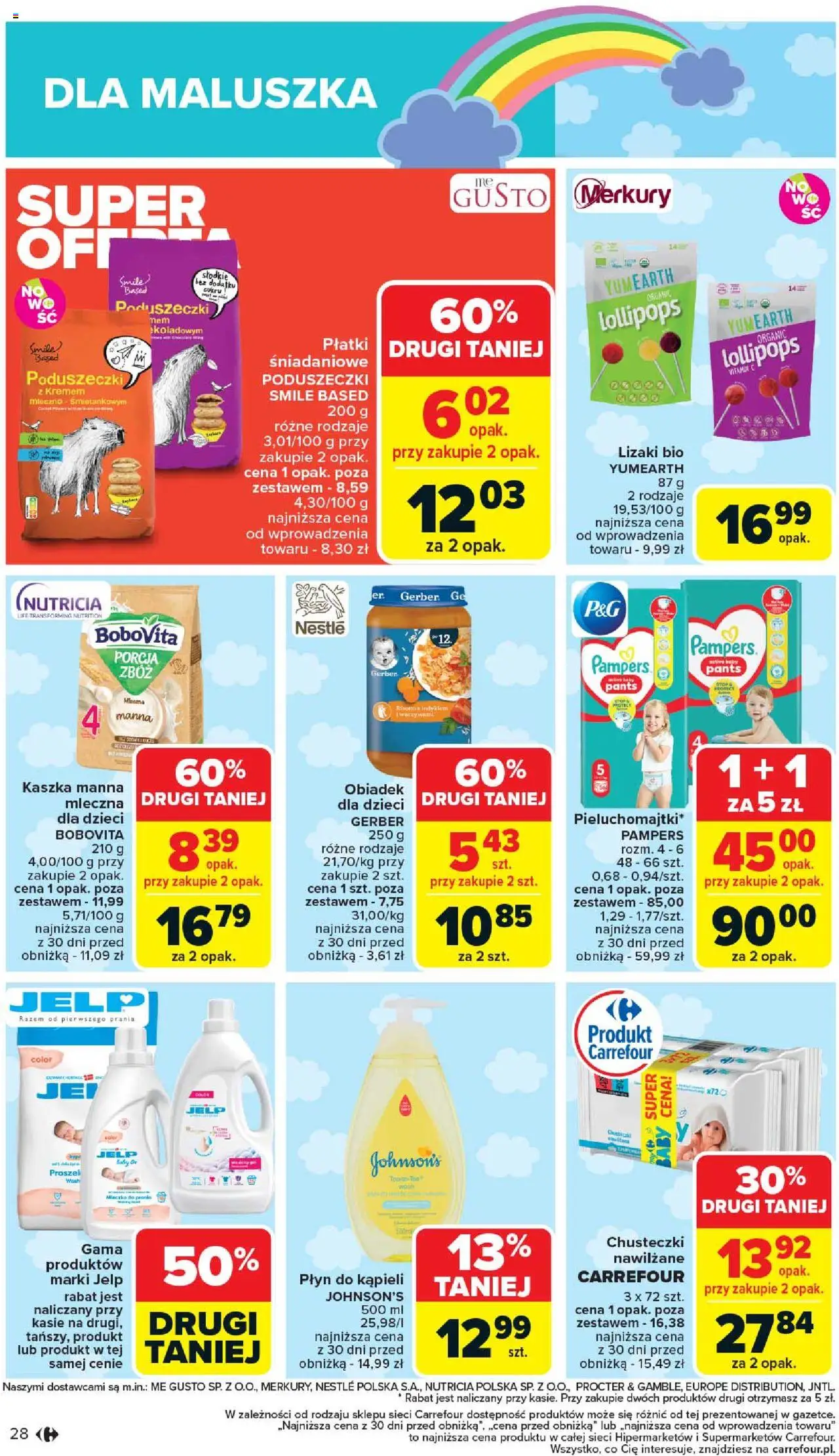 Carrefour Gazetka od 02.06.2025 | Strona: 30 | Produkty: Płyn do kąpieli, Kaszka manna, Lizaki, Płatki