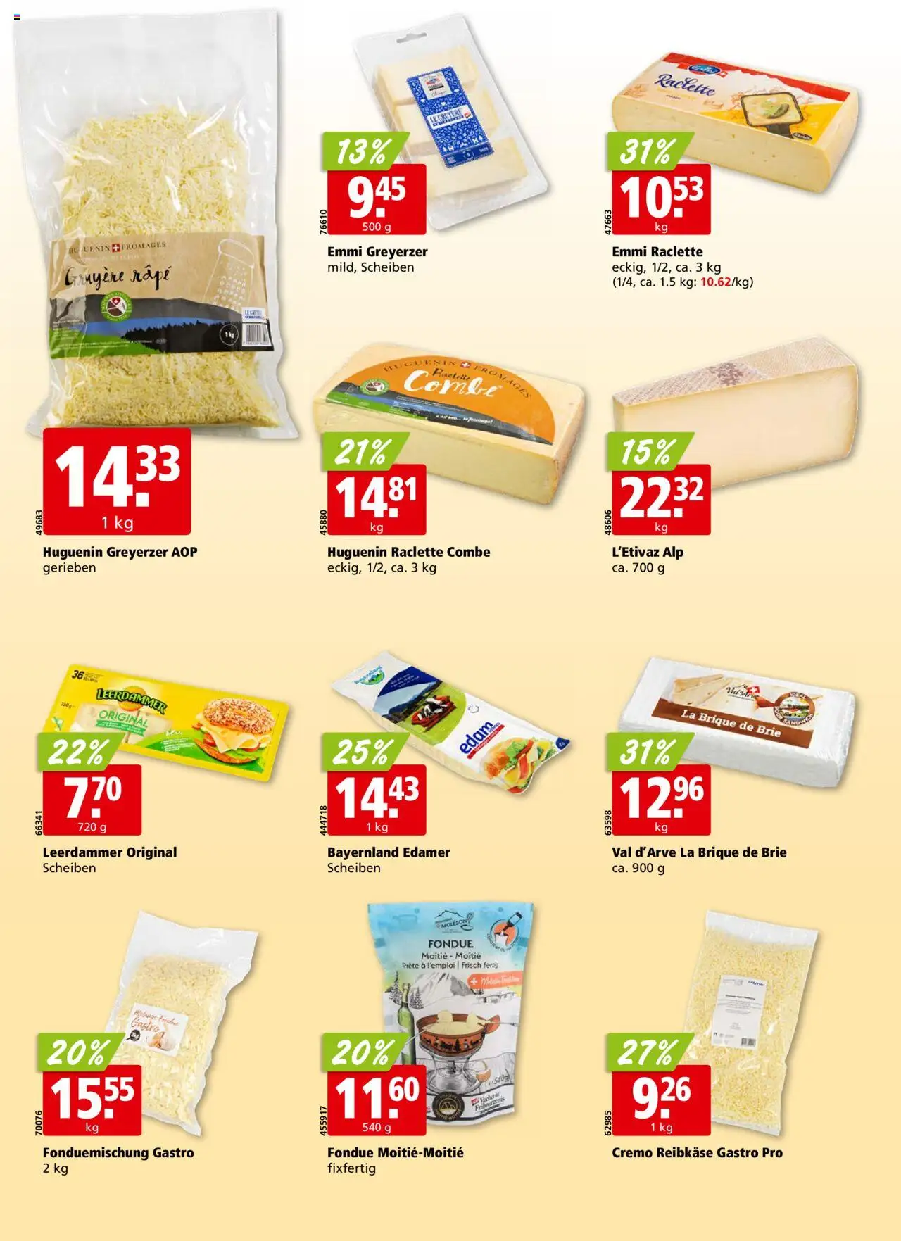 Aligro Aktionen – gültig ab 15.09.2025 | Seite: 16 | Produkte: Edamer, Raclette, Fondue