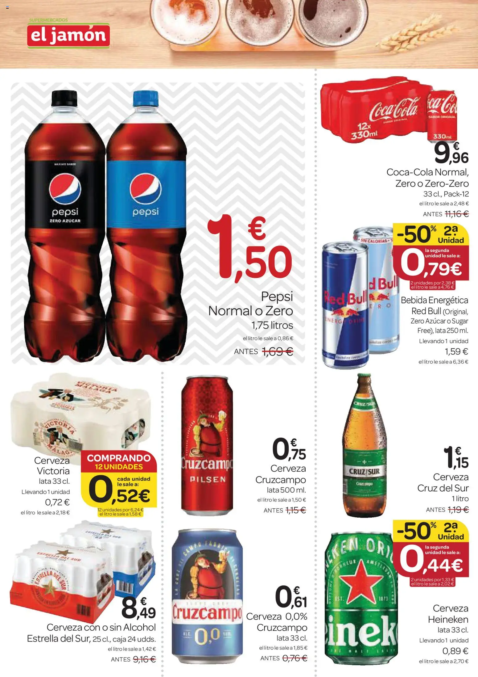Supermercados El Jamón folleto │ válido desde el 29.01.2026 | Página: 20 | Productos: Jamón, Cerveza, Σπανάκι, Caja