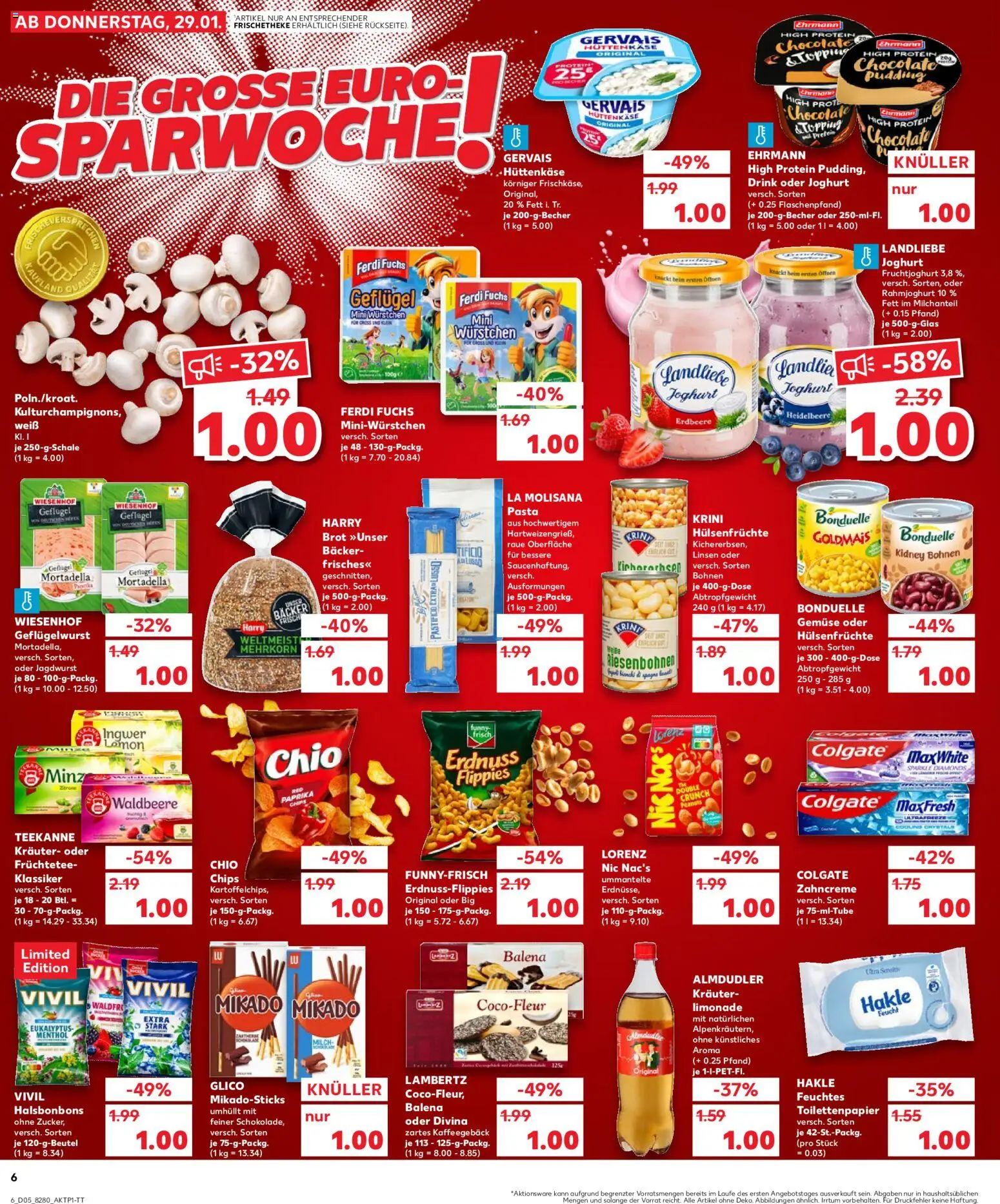 Kaufland prospekt Kiel	 – gültig ab 01.02.2026 | Seite: 6 | Produkte: Gemüse, Brot, Chips, Toilettenpapier