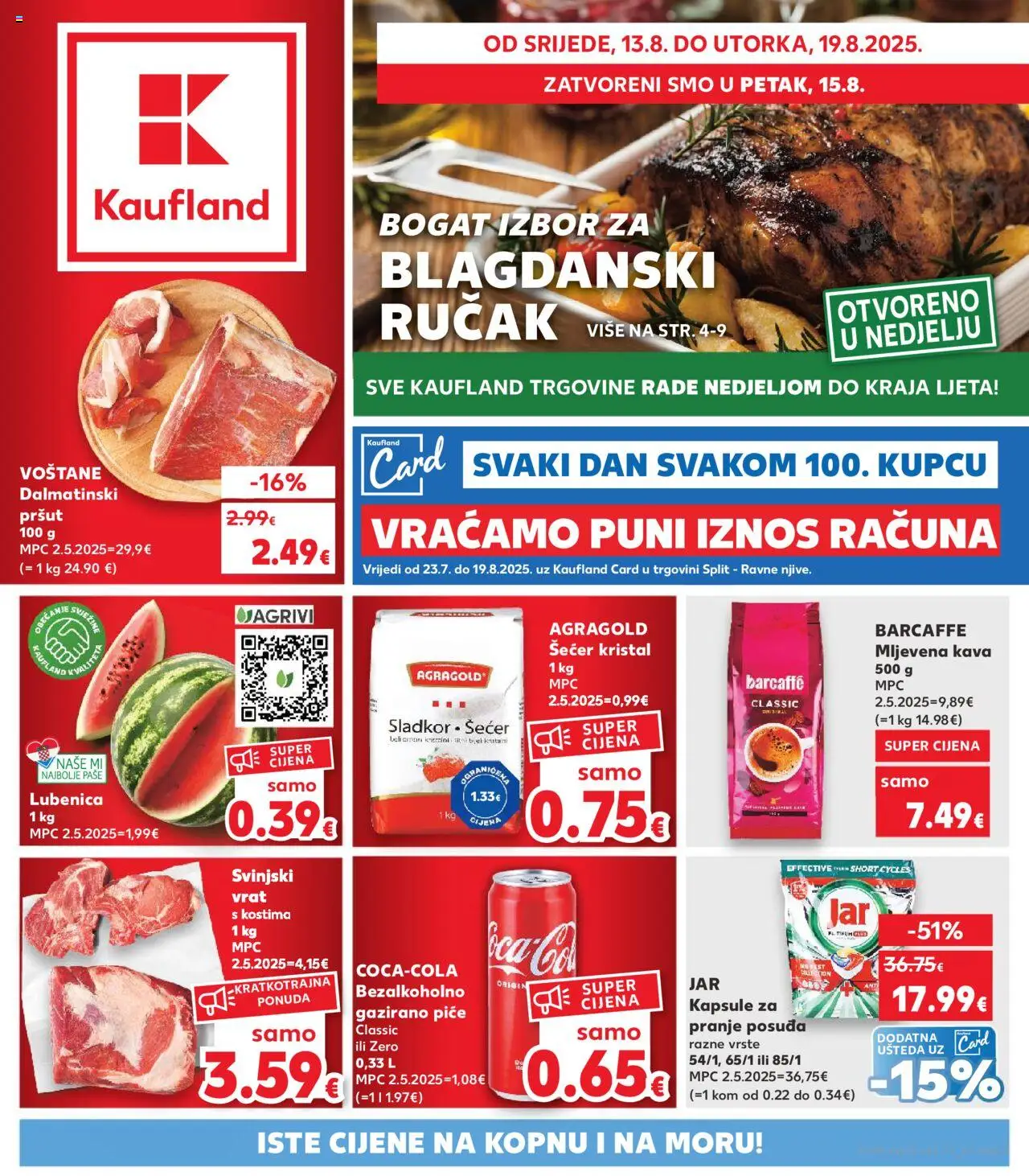 Kaufland HR akciós ujság - amely érvényes a következő dátumtól: 13.08.2025 | Oldal: 1