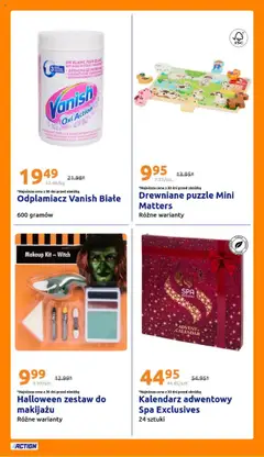 Pogląd oferty "Action Gazetka" - ważna od 15.10.2025 | Strona: 24 | Produkty: Vanish, Kalendarz adwentowy, Kalendarz, Odplamiacz