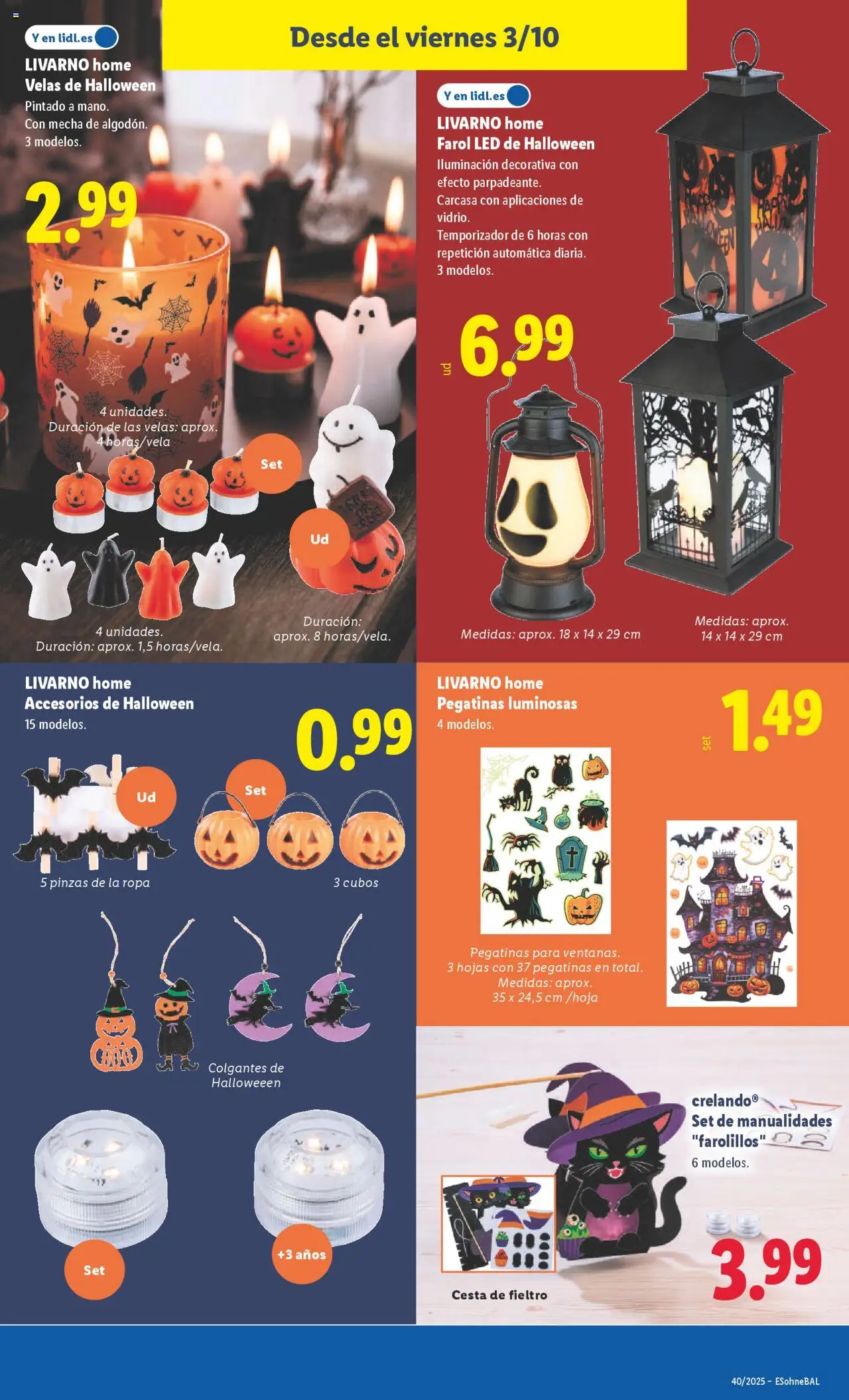 Lidl catálogo de bazar VAL │ válido desde el 29.09.2025 | Página: 13 | Productos: Farol, Ropa, Galette de chaise, Βραχιόλι