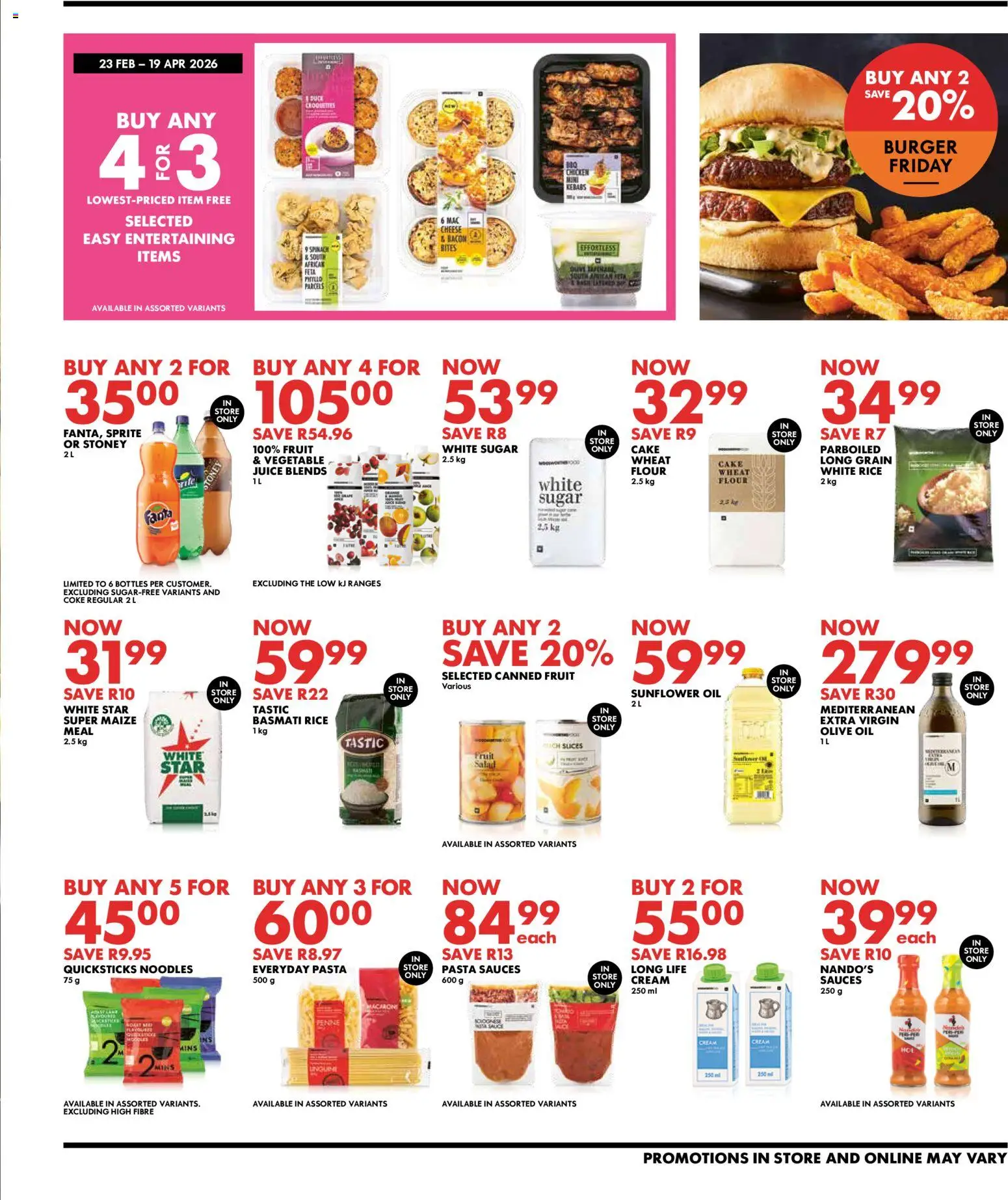 New Woolworths catalogue – valid from 23.02.2026 | Page: 7 | Products: Cake, Coke, Fanta, Pasta