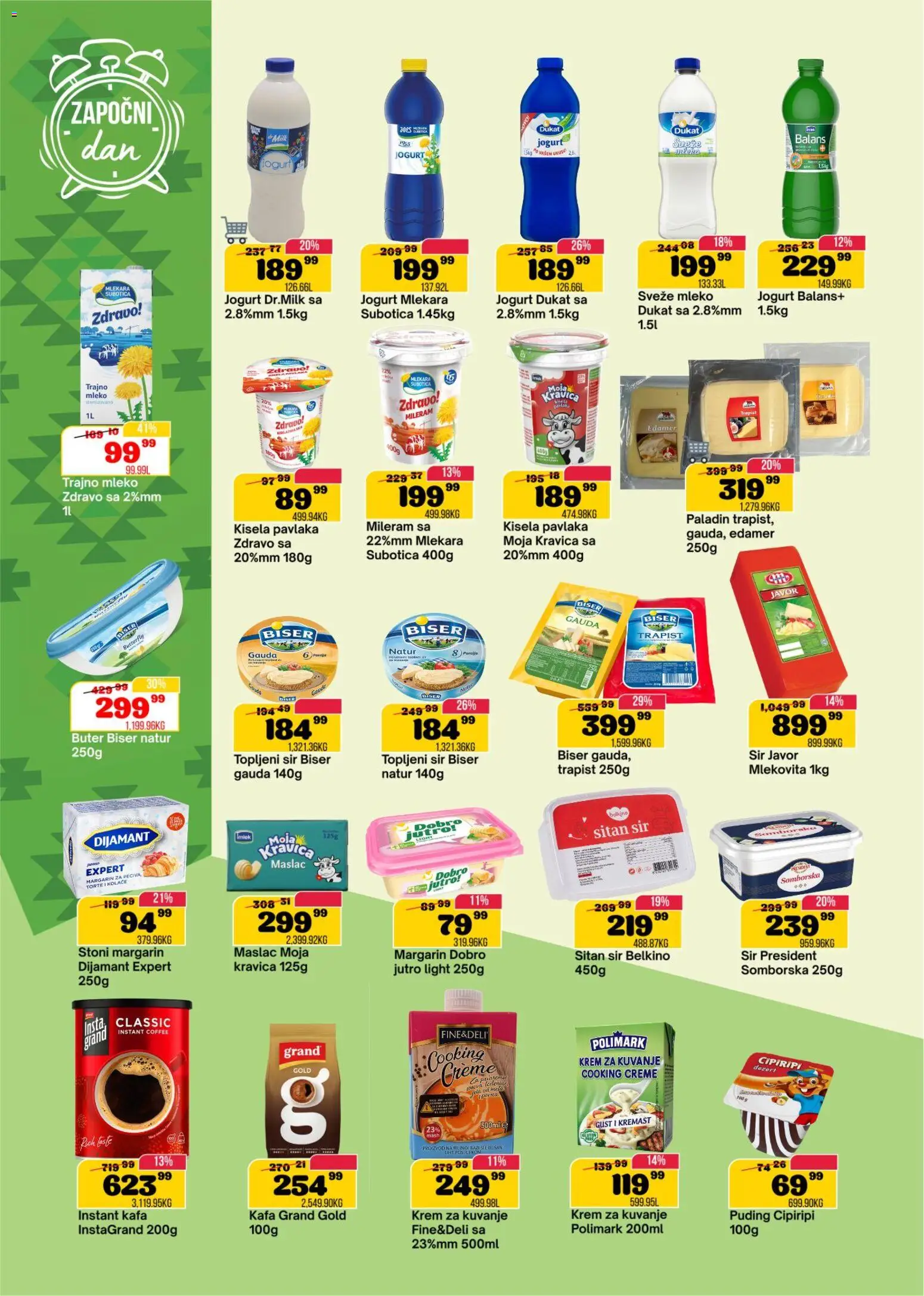 Senta Promet katalog - važi od 25.03.2026 | Strana: 4 | Proizvode: Kisela pavlaka, Margarin, Kafa, Topljeni sir