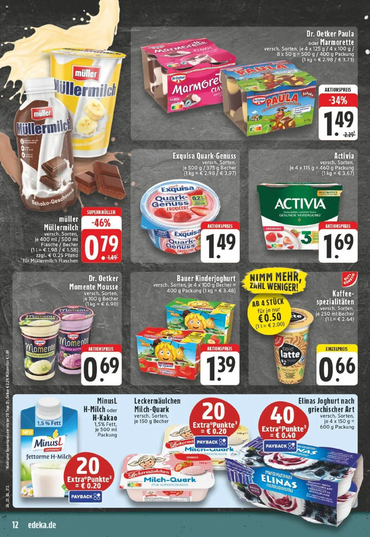 Edeka prospekt Erkrath - Hochdahl	 - gültig ab dem 22.06.2025 | Seite: 14 | Produkte: Joghurt, Pudding, Exquisa, Müllermilch