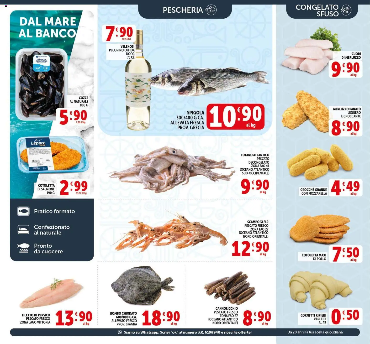 Volantino Decò del 17.03.2026 | Pagina: 9 | Prodotti: Merluzzo, Cozze, Totano, Pecorino