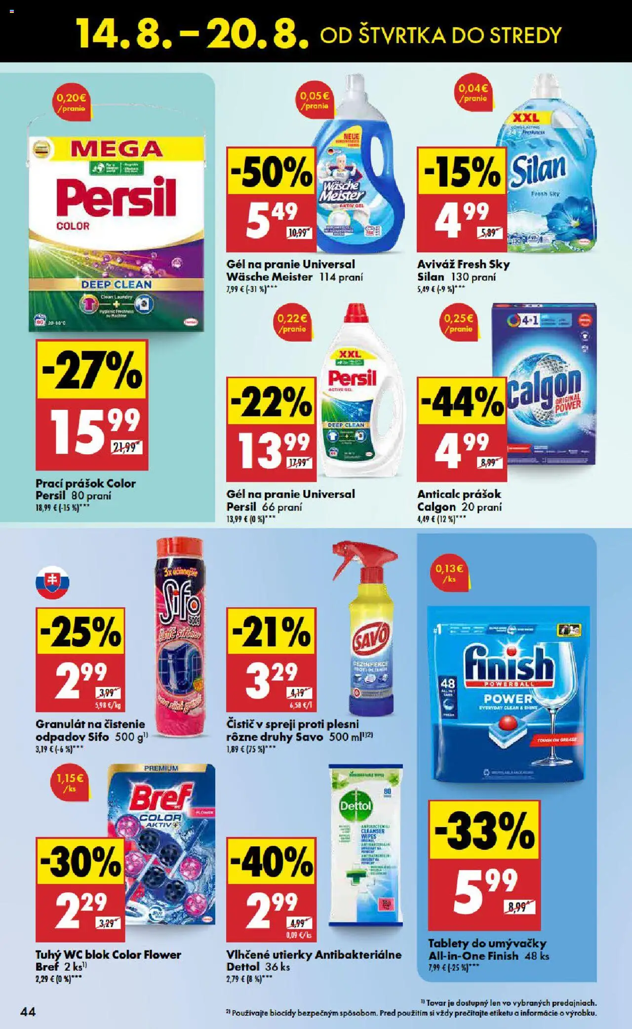 Biedronka leták │ platný od 14.08.2025 | Strana: 44 | Produkty: Wc, Aviváž, Wc blok, Dettol