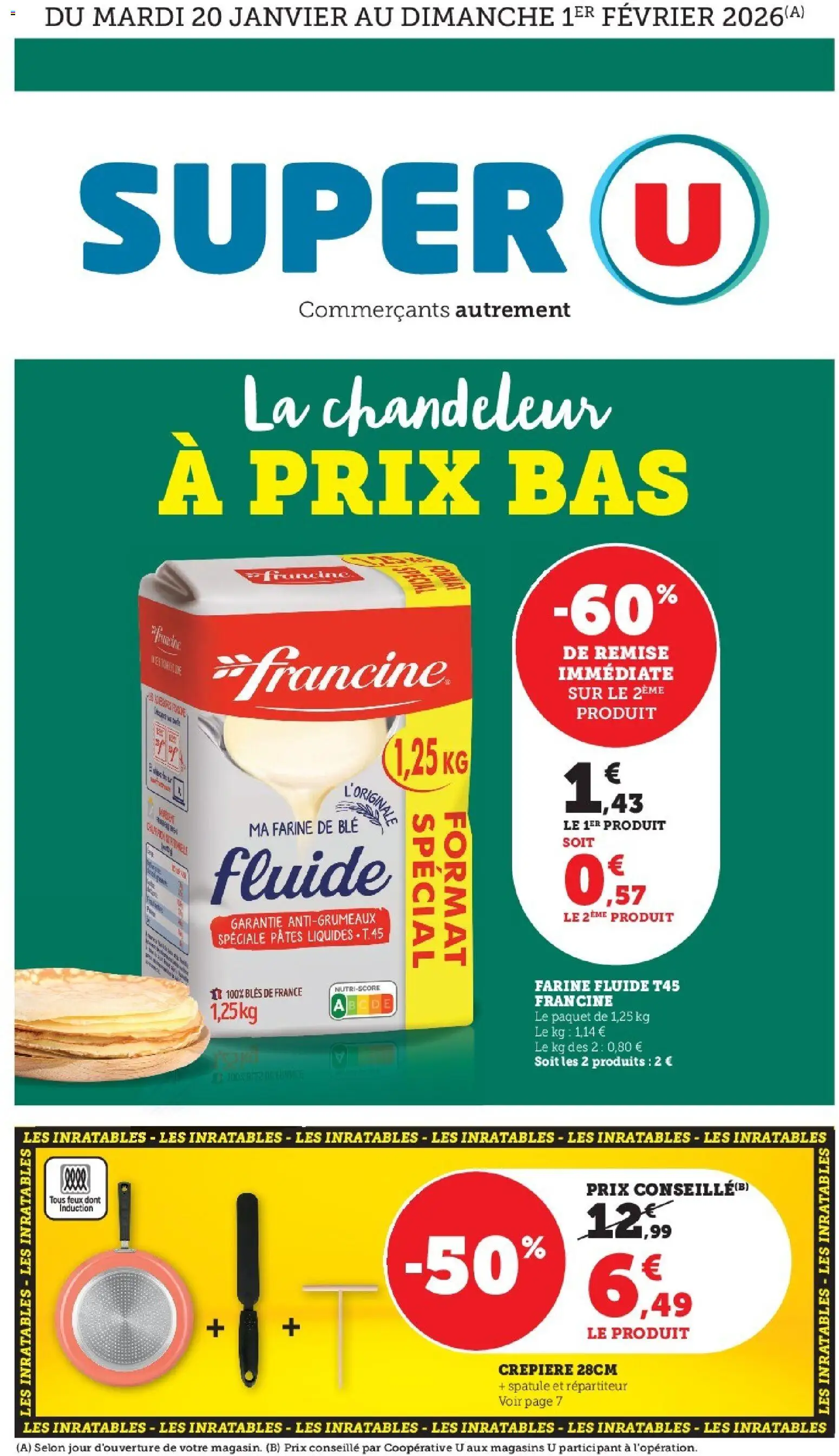 {H1} | Page: 1 | Produits: Farine de ble, Spatule, Crêpière, Pâtes