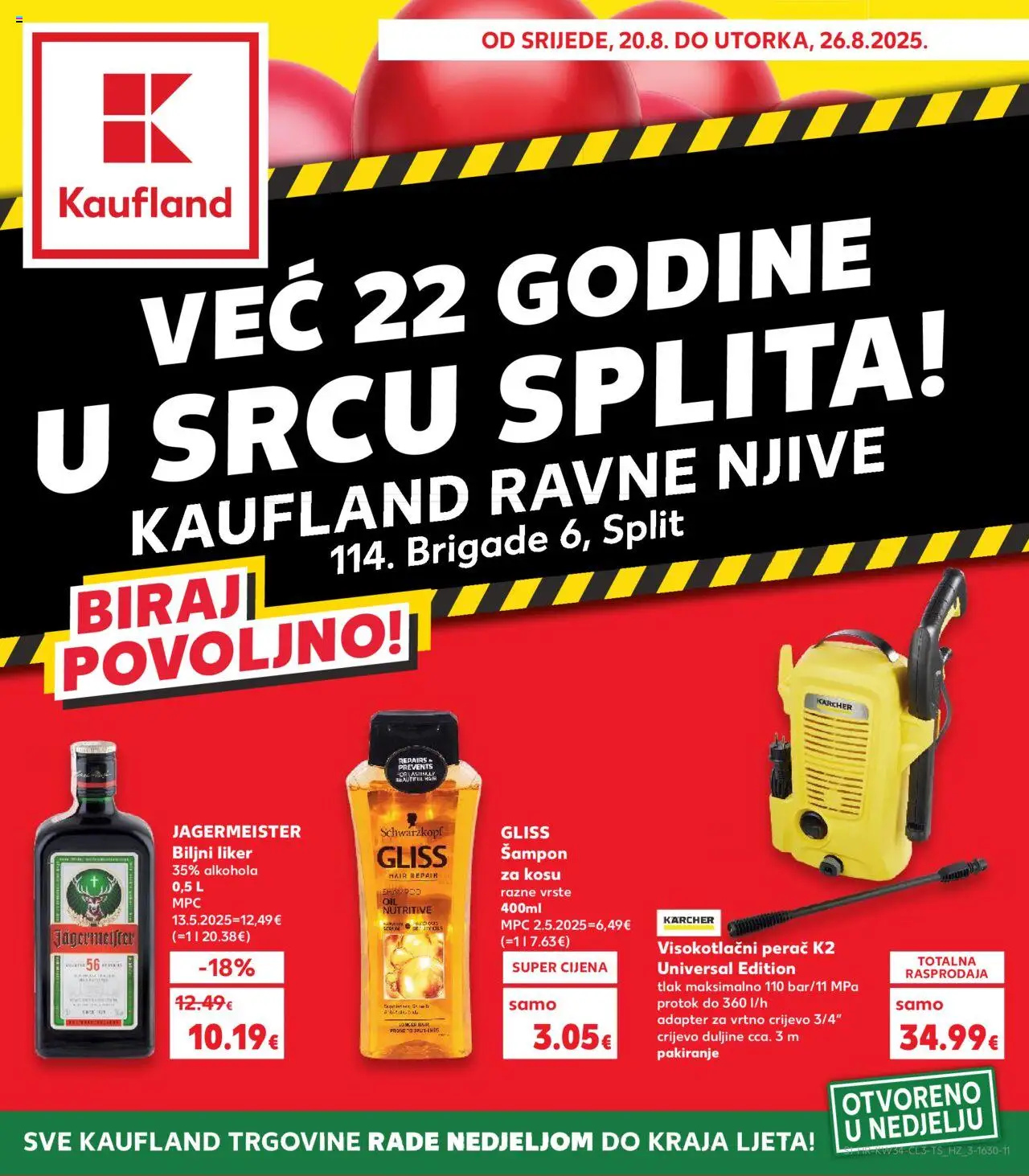 Kaufland katalog | vrijedi od 20.08.2025 | Stranica: 1 | Proizvodi: Jägermeister, Šampon, Vrtno crijevo, Adapter