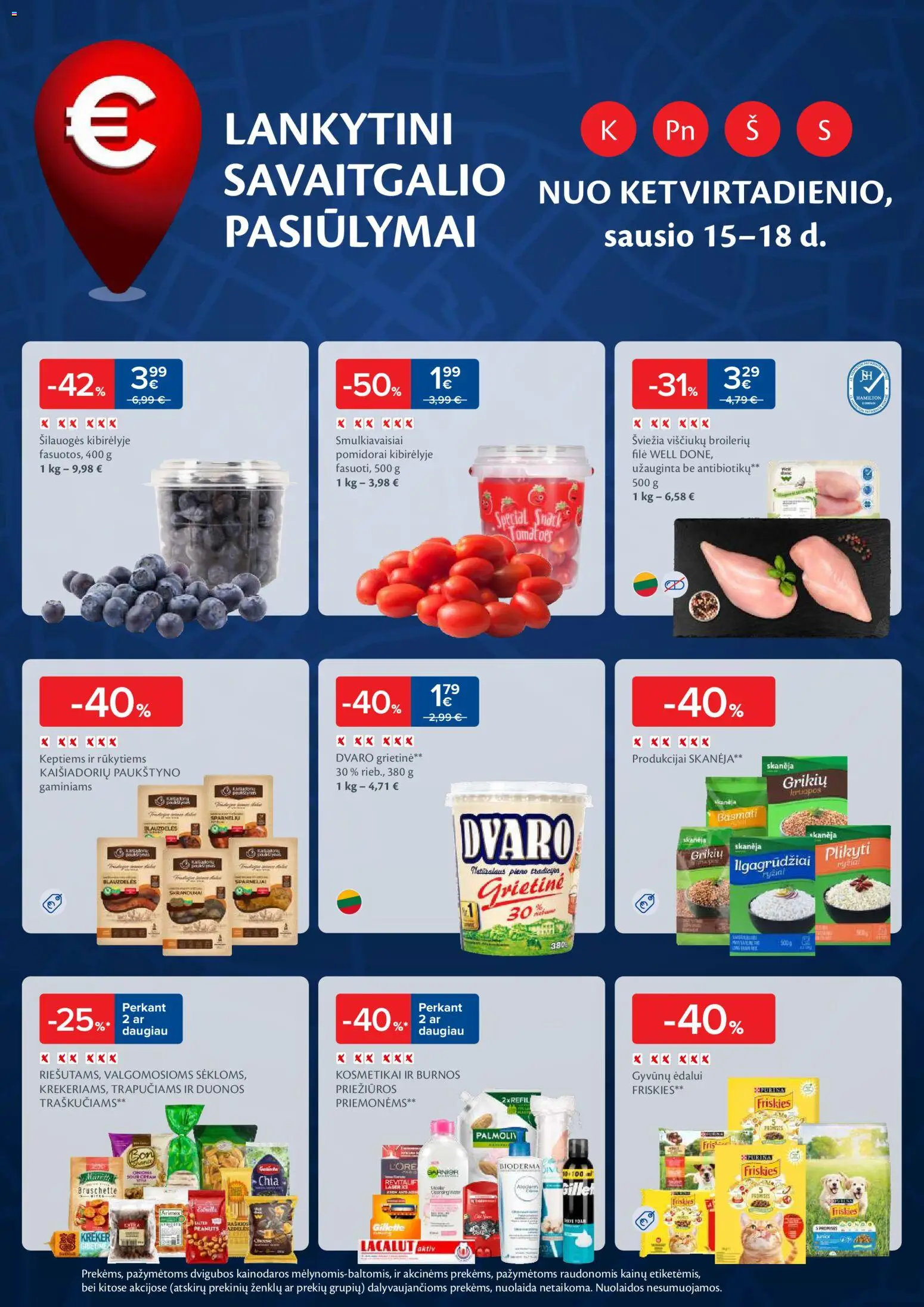 MAXIMA akcijos nuo 13.01.2026 | Puslapis: 48 | Prekių: Kruopos, Šilauogės, Pomidorai, Grietinė