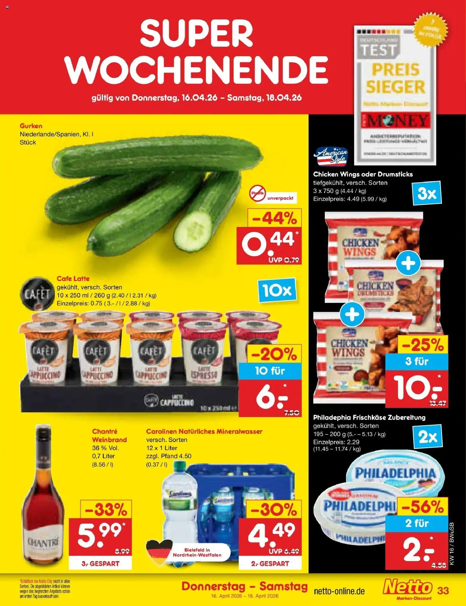 Netto Marken-Discount Prospekt Stemwede-Dielingen	 – gültig ab 13.04.2026 | Seite: 51 | Produkte: Philadelphia, Chantré, Gurken, Frischkase