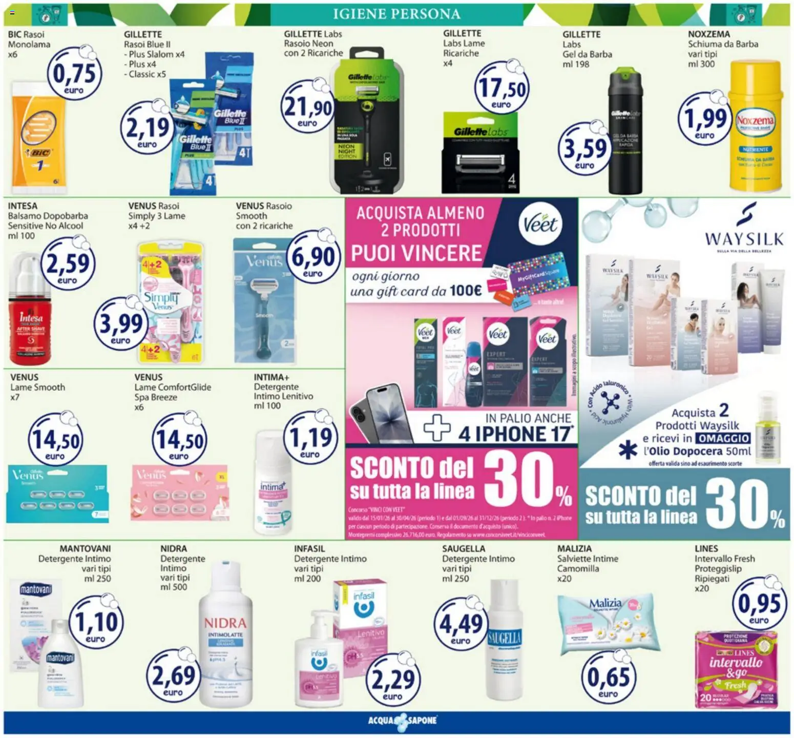 Volantino Acqua e Sapone del 23.03.2026 | Pagina: 11 | Prodotti: Schiuma da barba, Dopobarba, Sapone, Detergente
