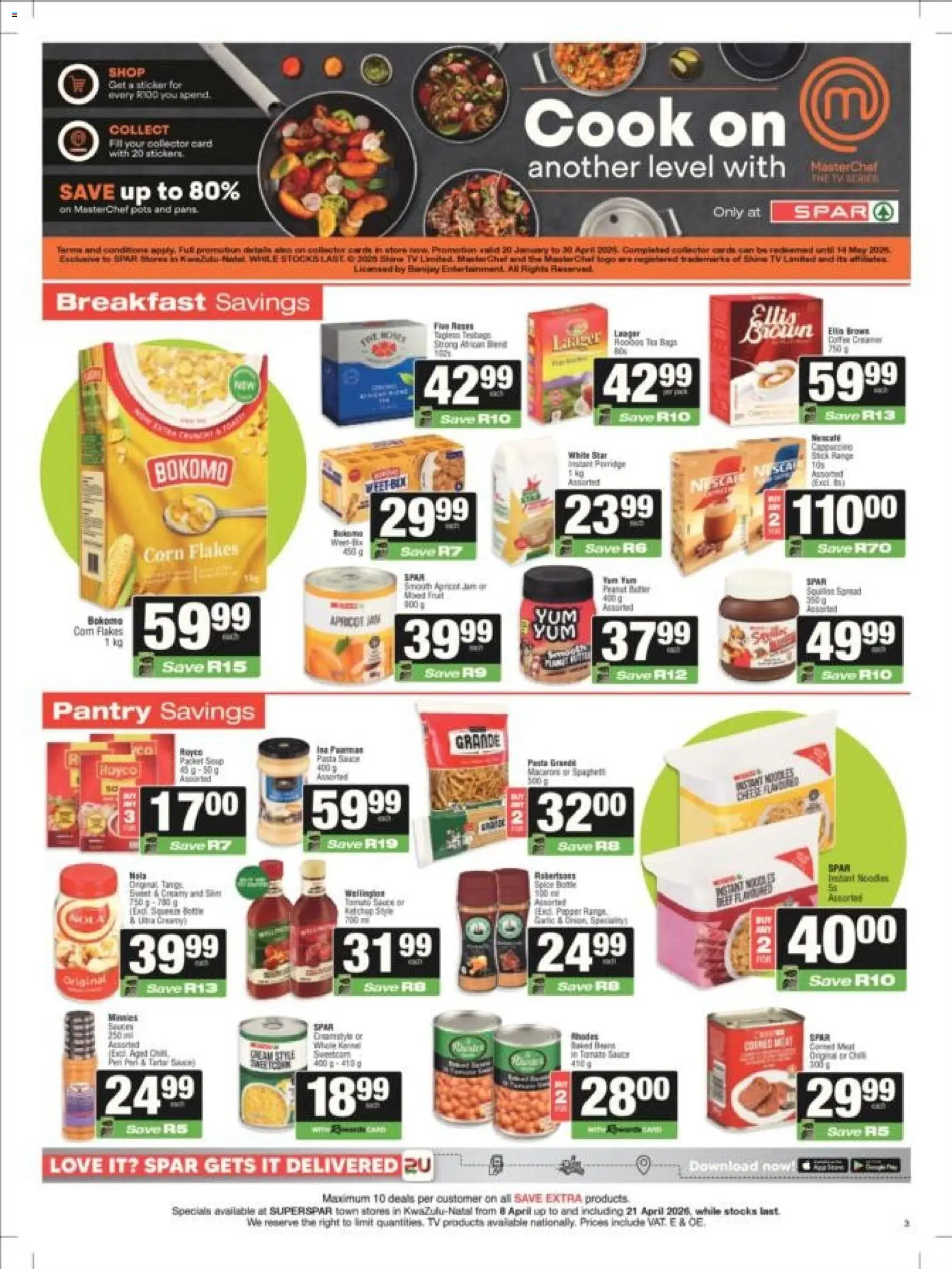 New Superspar catalogue – valid from 08.04.2026 | Page: 3 | Products: TV, Pots, Tomato sauce, Sauce