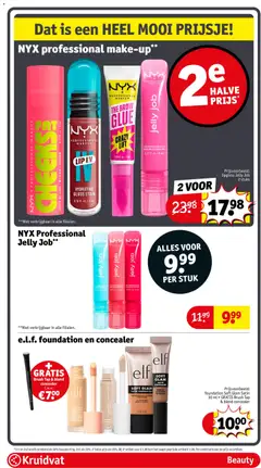 e.l.f. foundation en concealer, e.l.f. foundation en concealer - Voorbeeld van een folder van Kruidvat, geldig van 10.03.2026 | Pagina: 19 | Producten: Foundation, Kan, Blush, Lipgloss