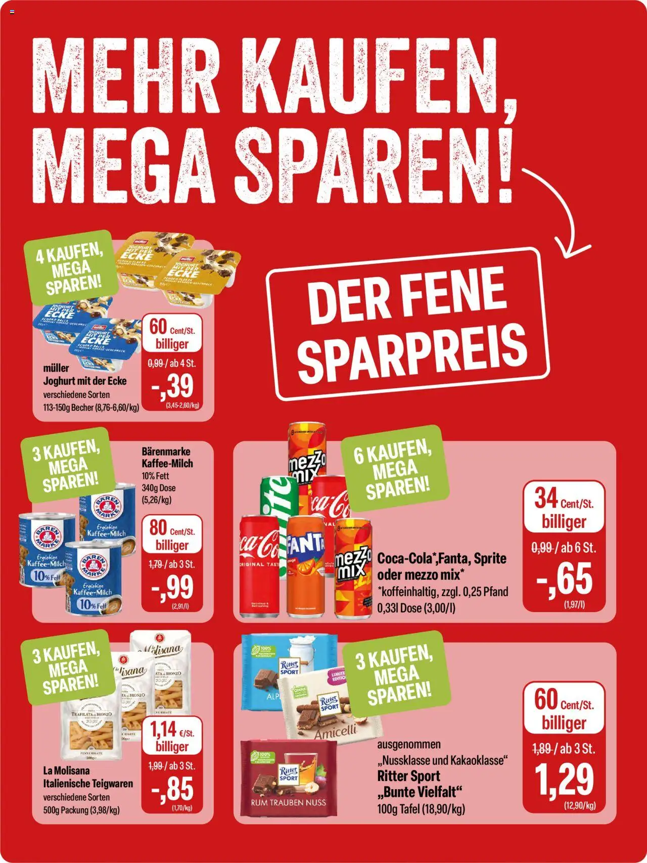 Feneberg Angebote - gültig ab dem 21.08.2025 | Seite: 10 | Produkte: Sprite, Joghurt, Rum, Ritter sport