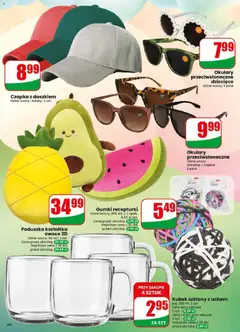 Pogląd oferty "Poduszka kształtka owoce 3D, różne wzory, 40 cm, 1 szt. Cena przed obniżką: 39,99 zł Najniższa cena z 30 dni przed obniżką: 39,99 zł" - ważna od 22.04.2026 | Strona: 64 | Produkty: Czapka, Poduszka, Okulary przeciwsłoneczne, Owoce