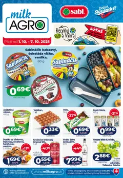 Milk Agro leták platný od 01.10.2025