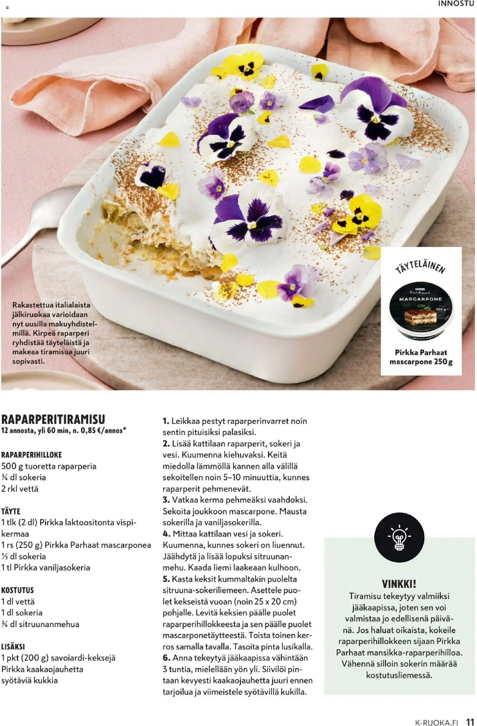 K-Market tarjoukset - K-Ruoka – voimassa 06.05.2026 alkaen | Sivu: 11 | Tuotteet: Raparperi, Voi, Kerma, Keksit