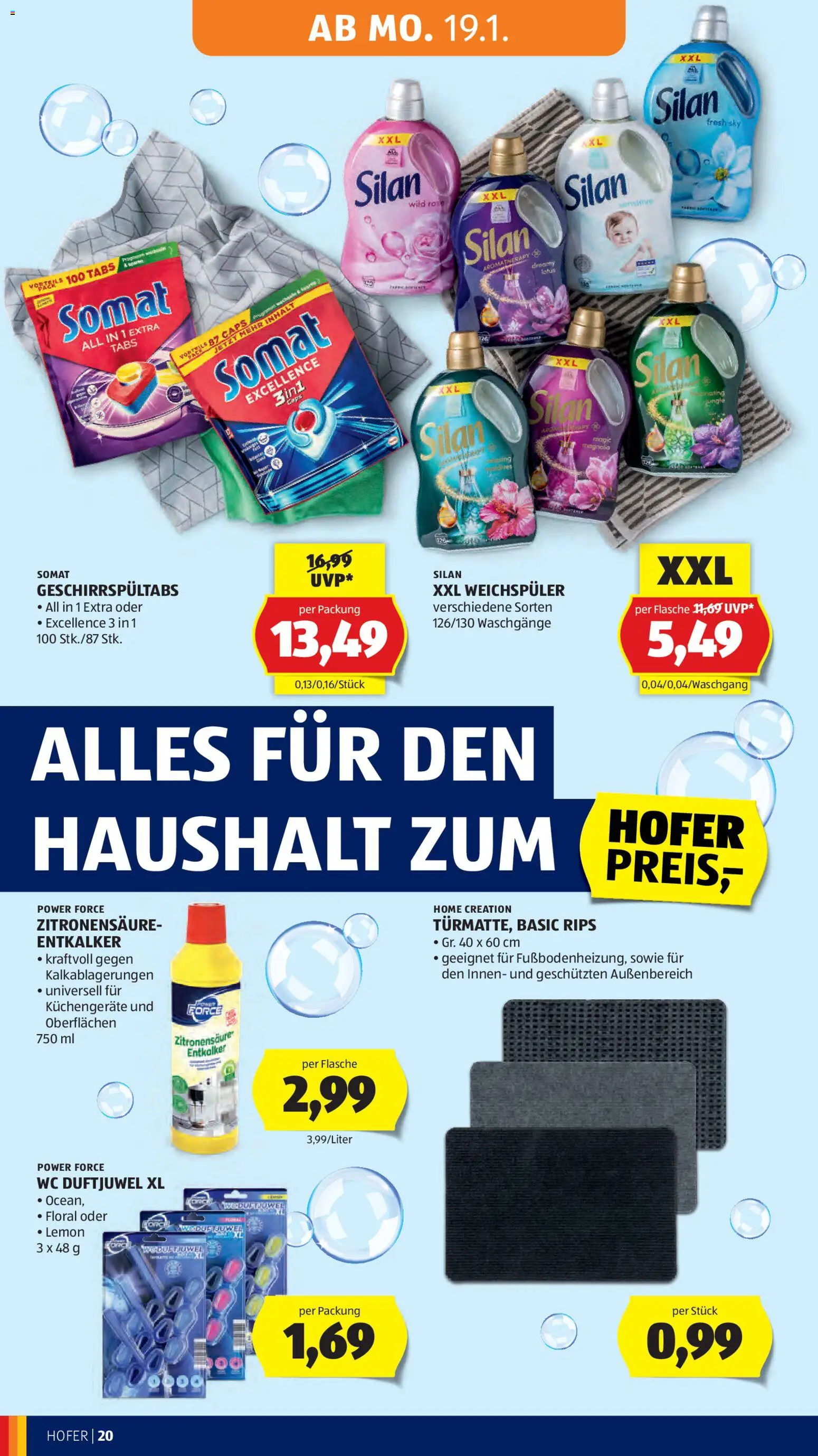 Hofer AT akciós ujság - amely érvényes a következő dátumtól: 16.01.2026 | Oldal: 24 | Termékek: Somat, WC