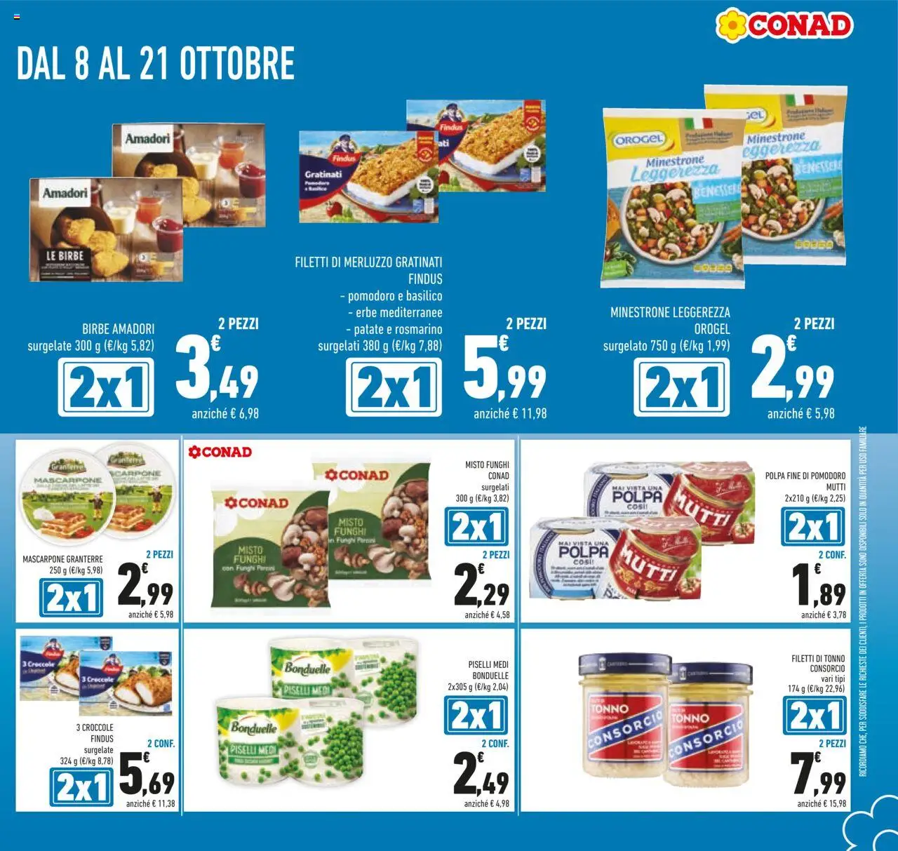Volantino Conad del 08.10.2025 | Pagina: 13 | Prodotti: Rosmarino, Merluzzo, Pomodoro, Funghi