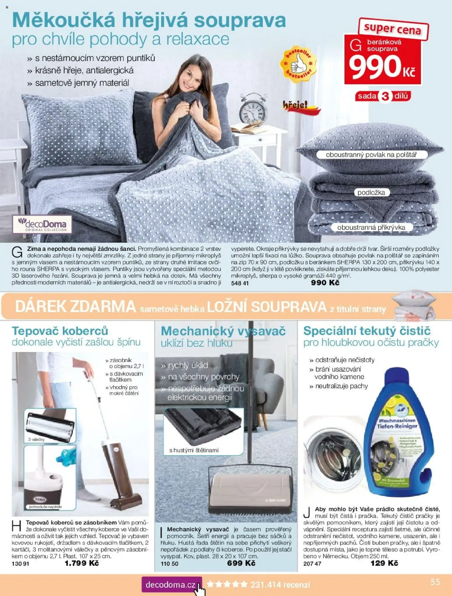 Decodoma katalog od 16.02.2026 | Strana: 55 | Produkty: Buben, Pračky, Vysavač, Polštář