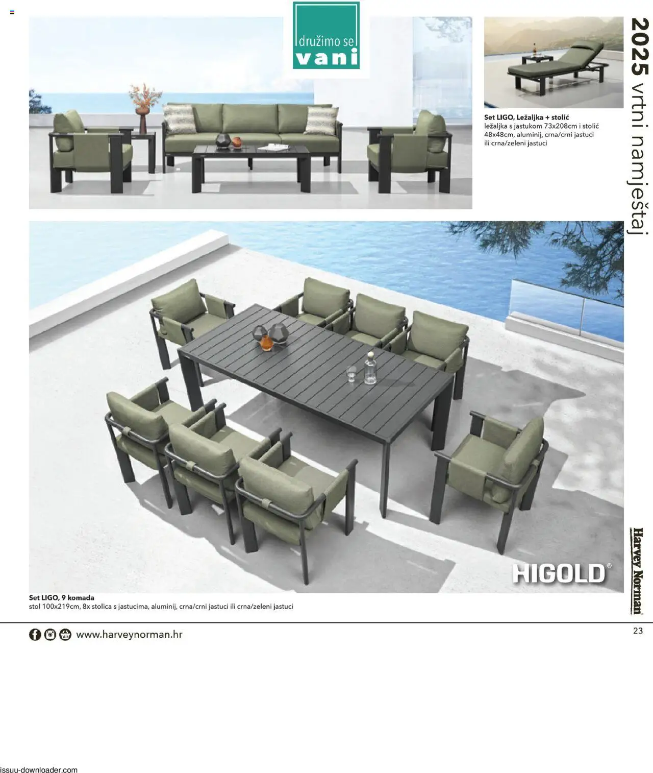 Harvey Norman katalog | vrijedi od 19.03.2025 | Stranica: 23 | Proizvodi: Ležaljka, Stolić, Stol, Vrtni namještaj