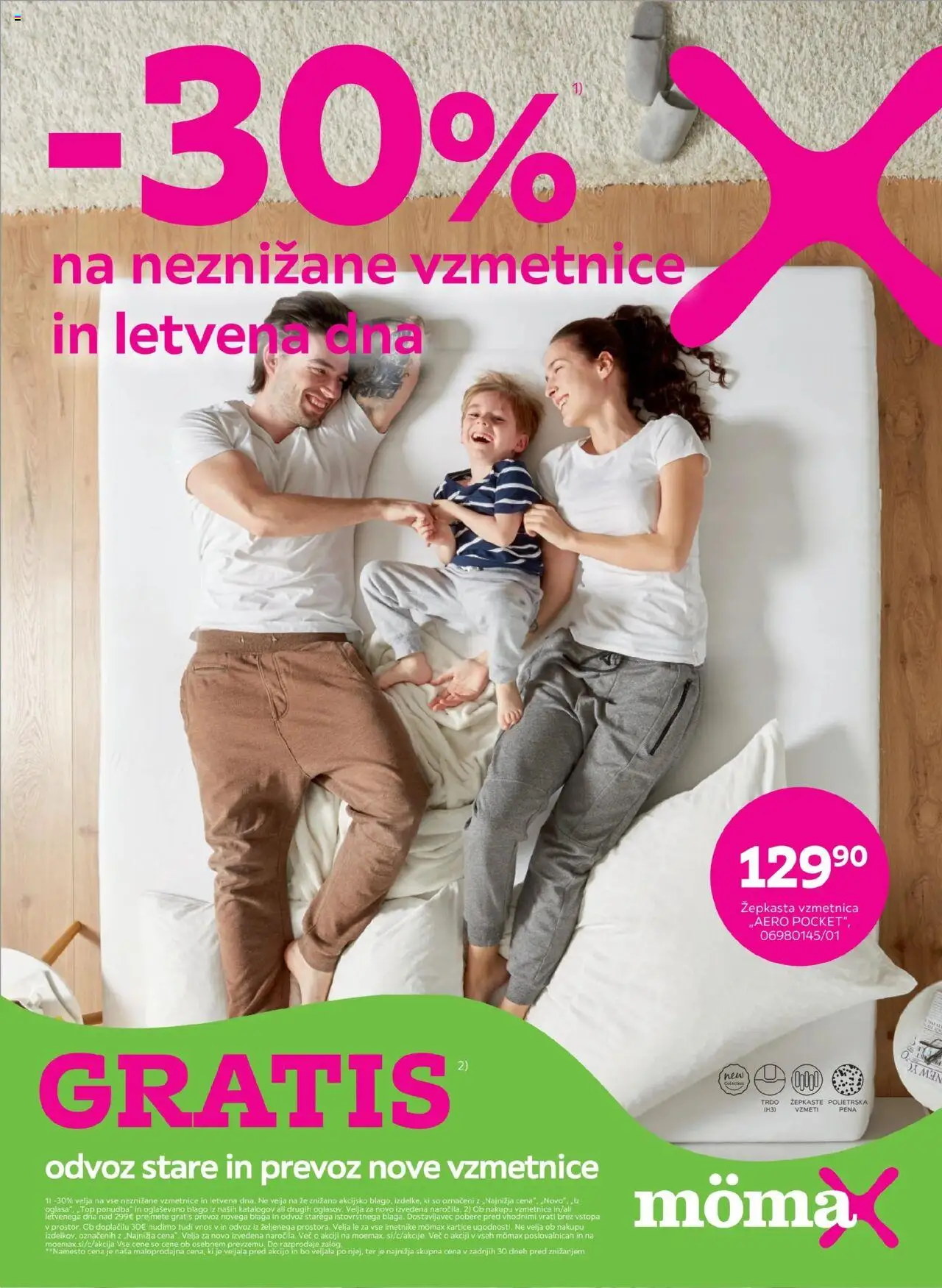Mömax katalog -30% na neznižane vzmetnice in letvena dna │ velja od 18.08.2025 | Stran: 1 | Izdelki: Vzmetnica