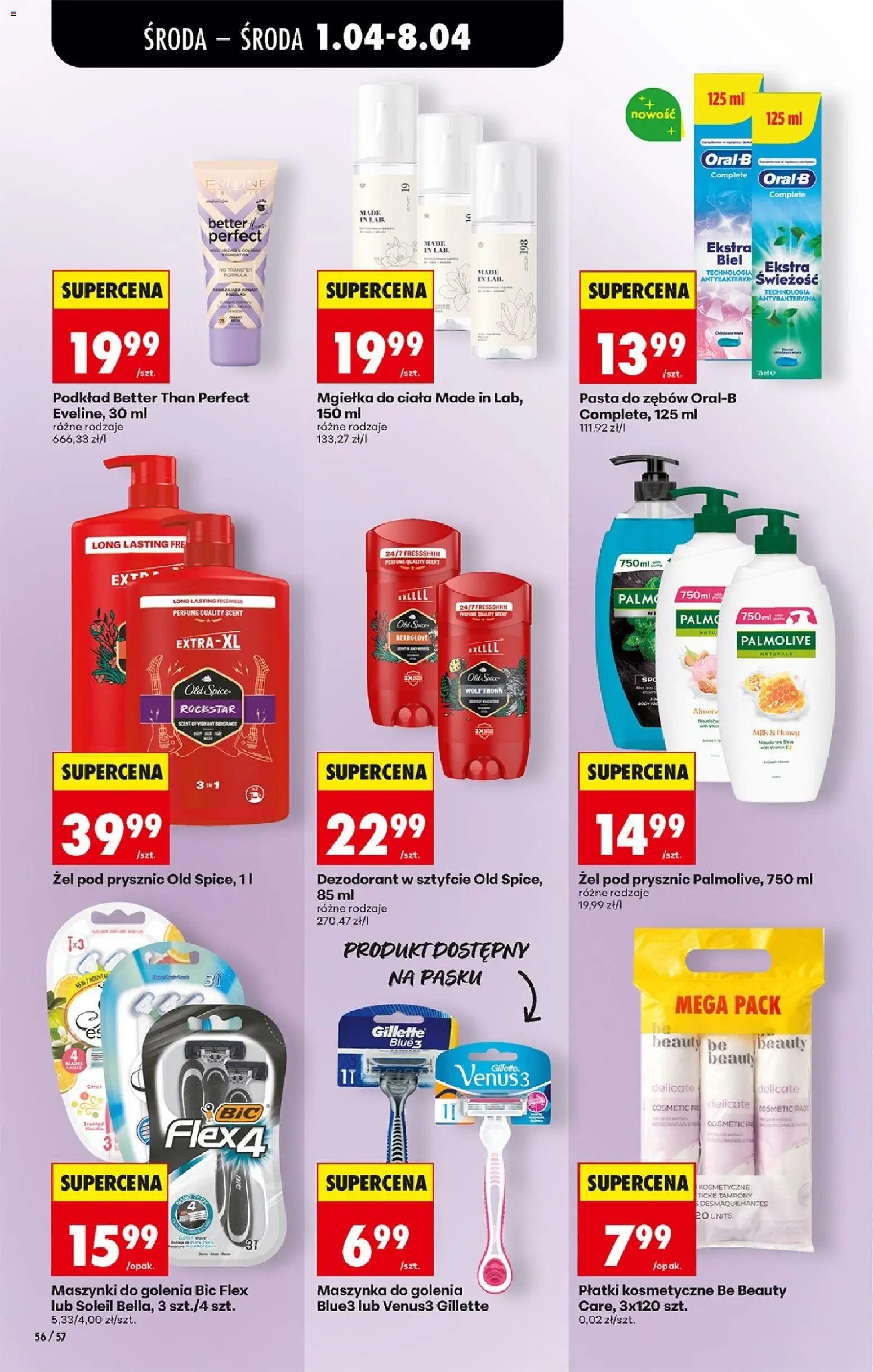 Biedronka gazetka od środy od 01.04.2026 | Strona: 64 | Produkty: Be beauty, Płatki kosmetyczne, Płatki, Pasta do zębów