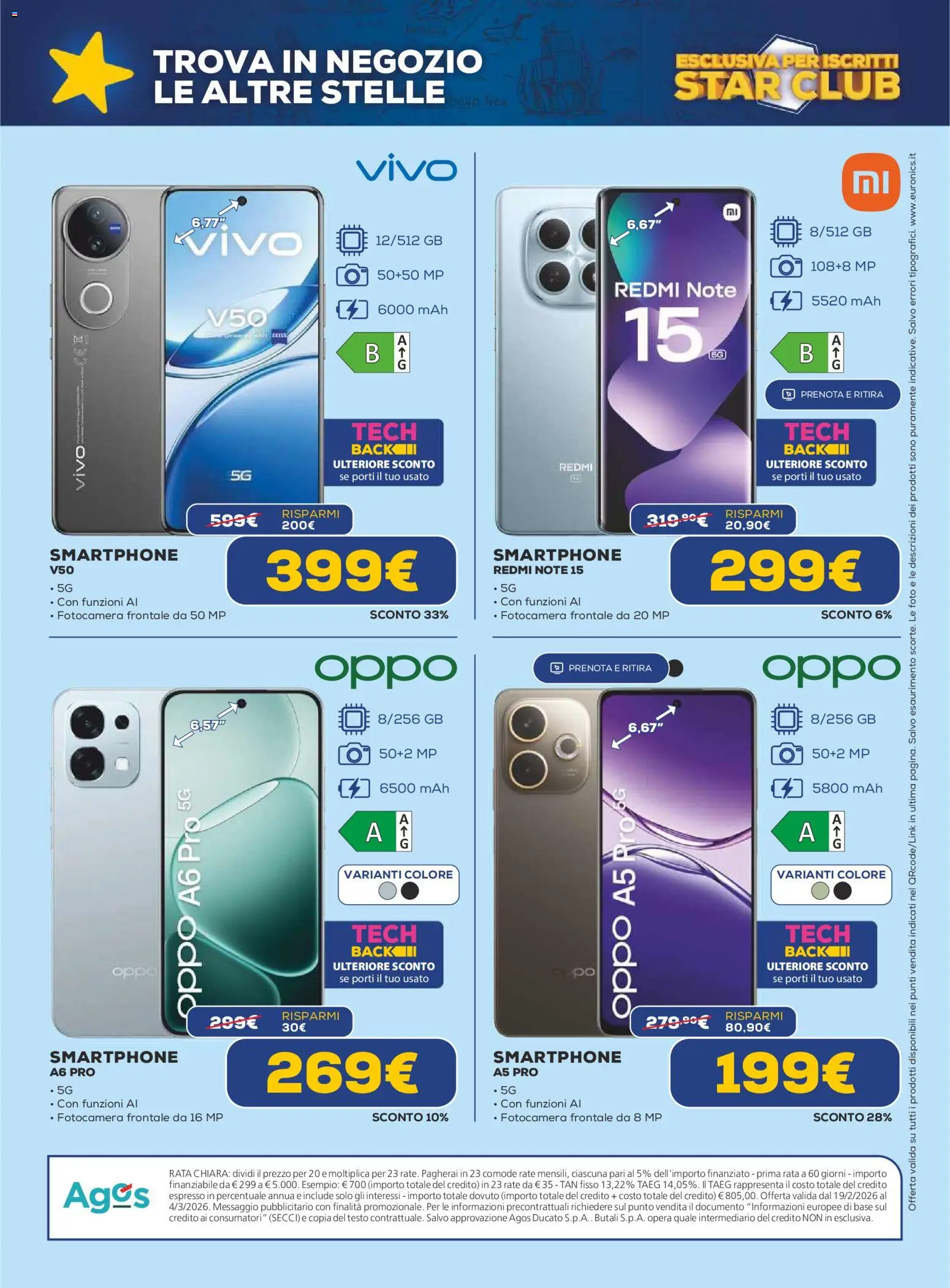 Volantino Euronics del 19.02.2026 | Pagina: 3 | Prodotti: Smartphone, Fotocamera