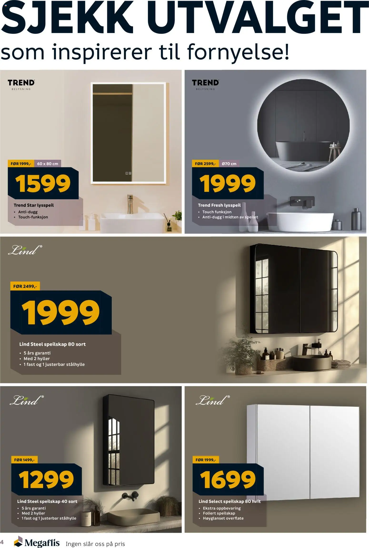 {H1} | Side: 4 | Produkter: Суміш дитяча, Speilskap