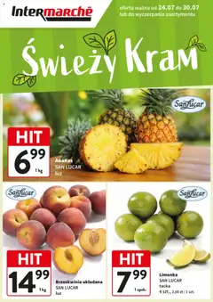 Intermarche Gazetka - Świeży Hit od 24.07.2025 | Strona: 1 | Produkty: Brzoskwinia, Limonka, Ananas