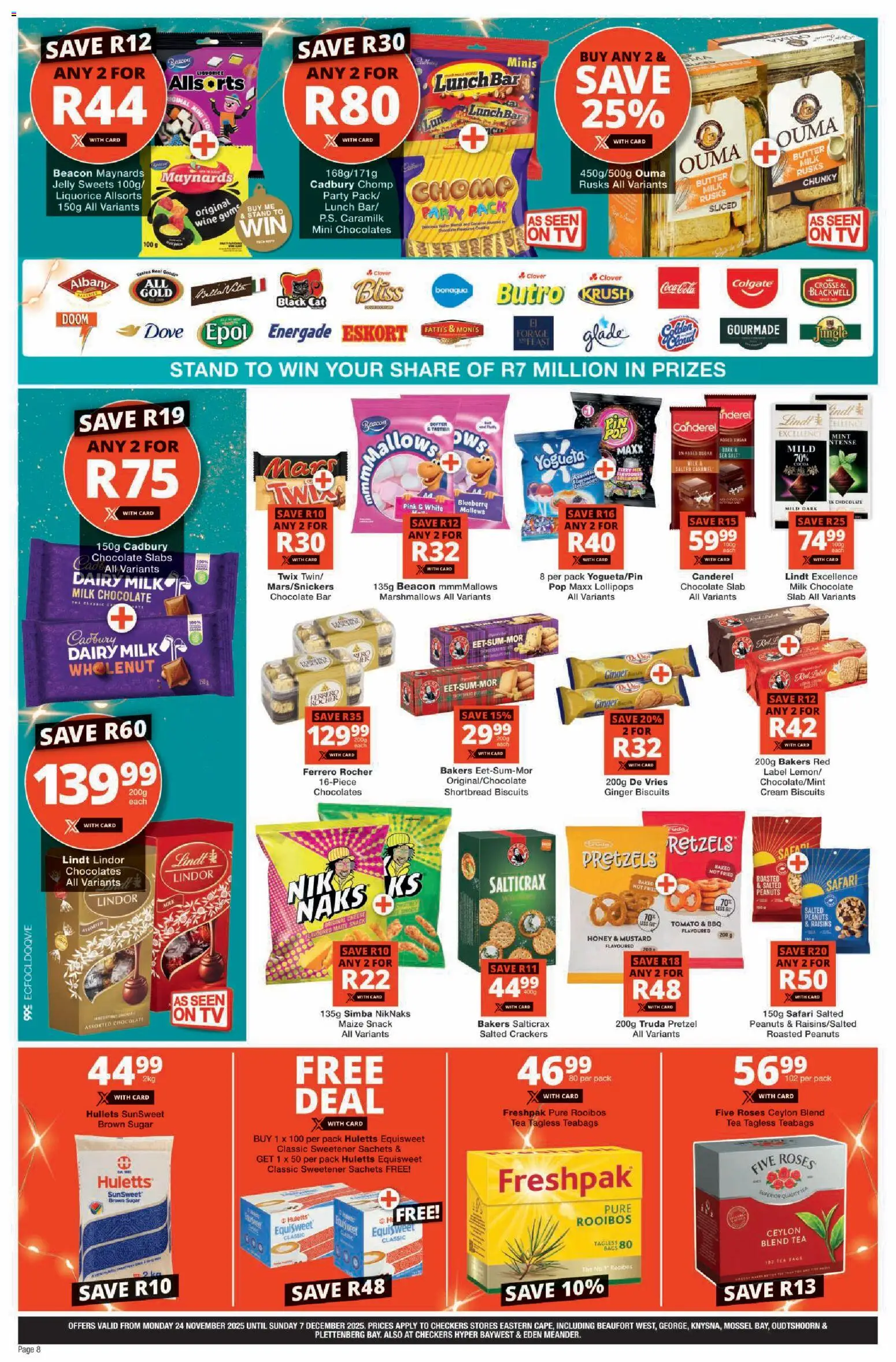 New Checkers catalogue – valid from 24.11.2025 | Page: 8 | Products: TV, Wine, Mustard, Raisins
