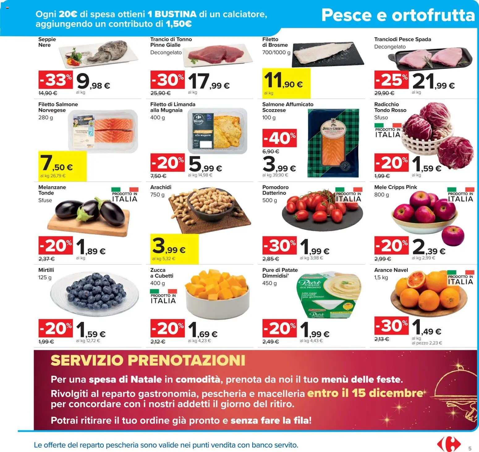 Volantino Carrefour del 02.12.2025 | Pagina: 5 | Prodotti: Salmone affumicato, Salmone, Pesce, Mirtilli