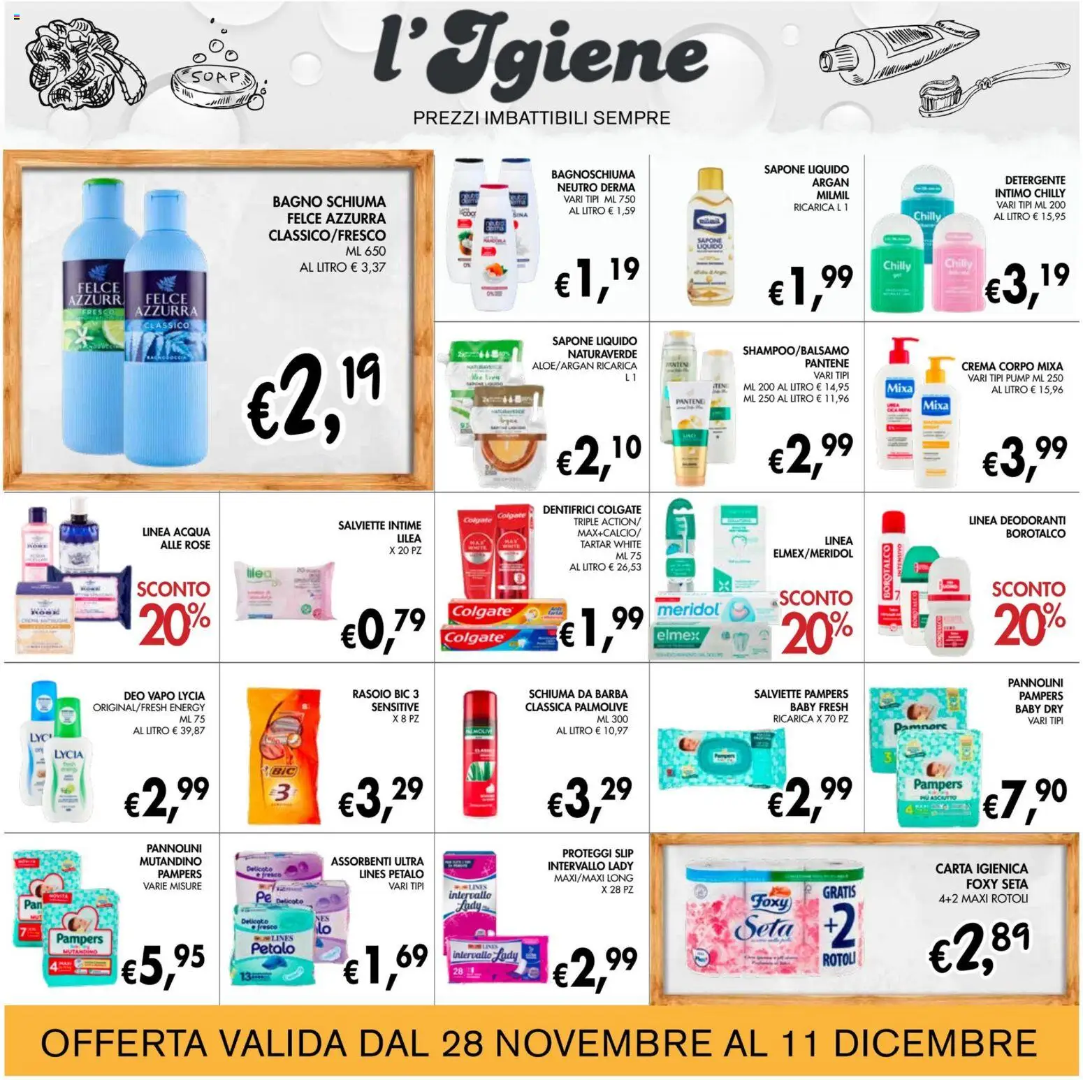 Volantino Coal del 28.11.2025 | Pagina: 26 | Prodotti: Crema, Pannolini, Schiuma da barba, Sapone