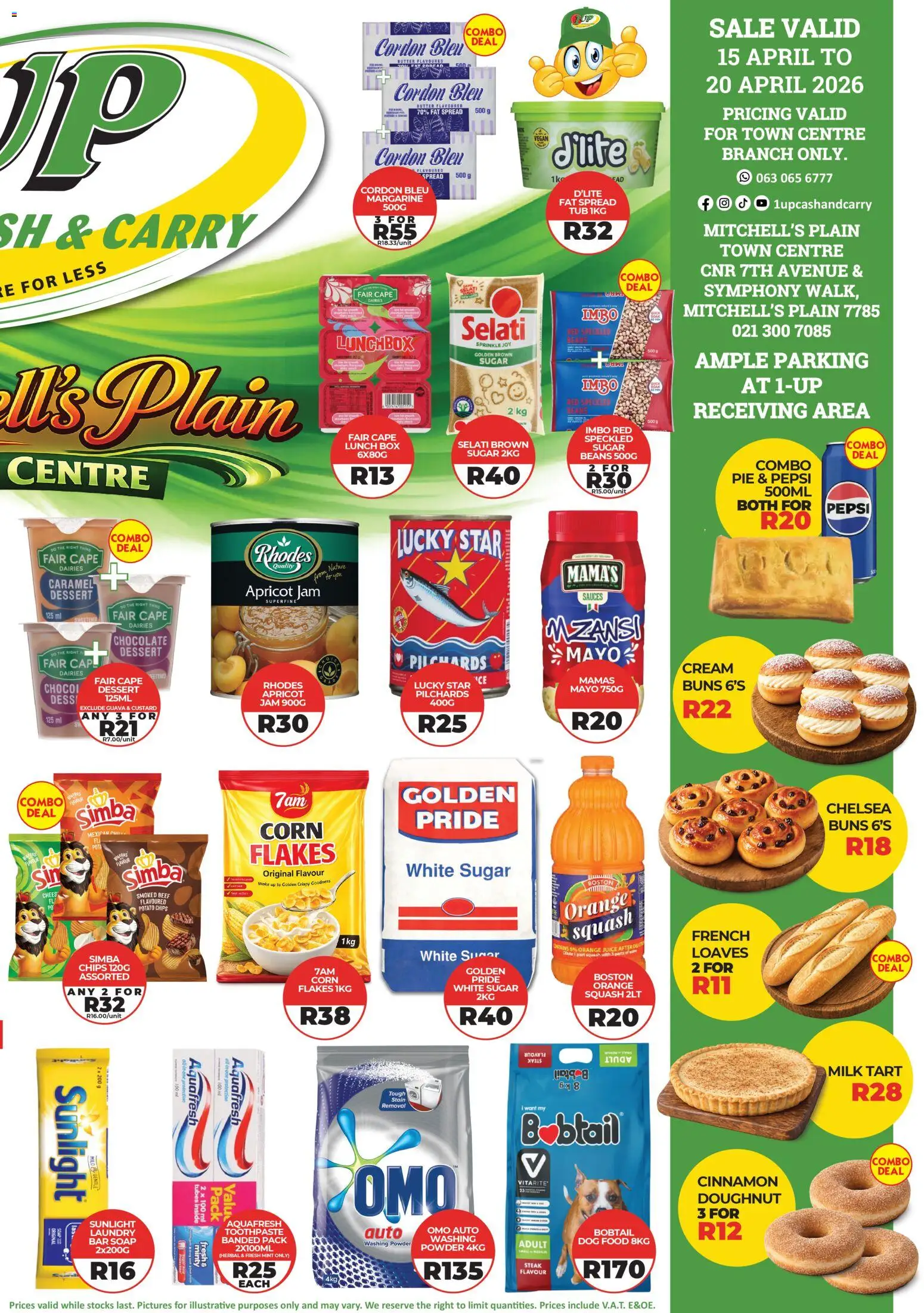 New 1UP Cash & Carry catalogue – valid from 15.04.2026 | Page: 2 | Products: Steak, Milk, Beef, Soap